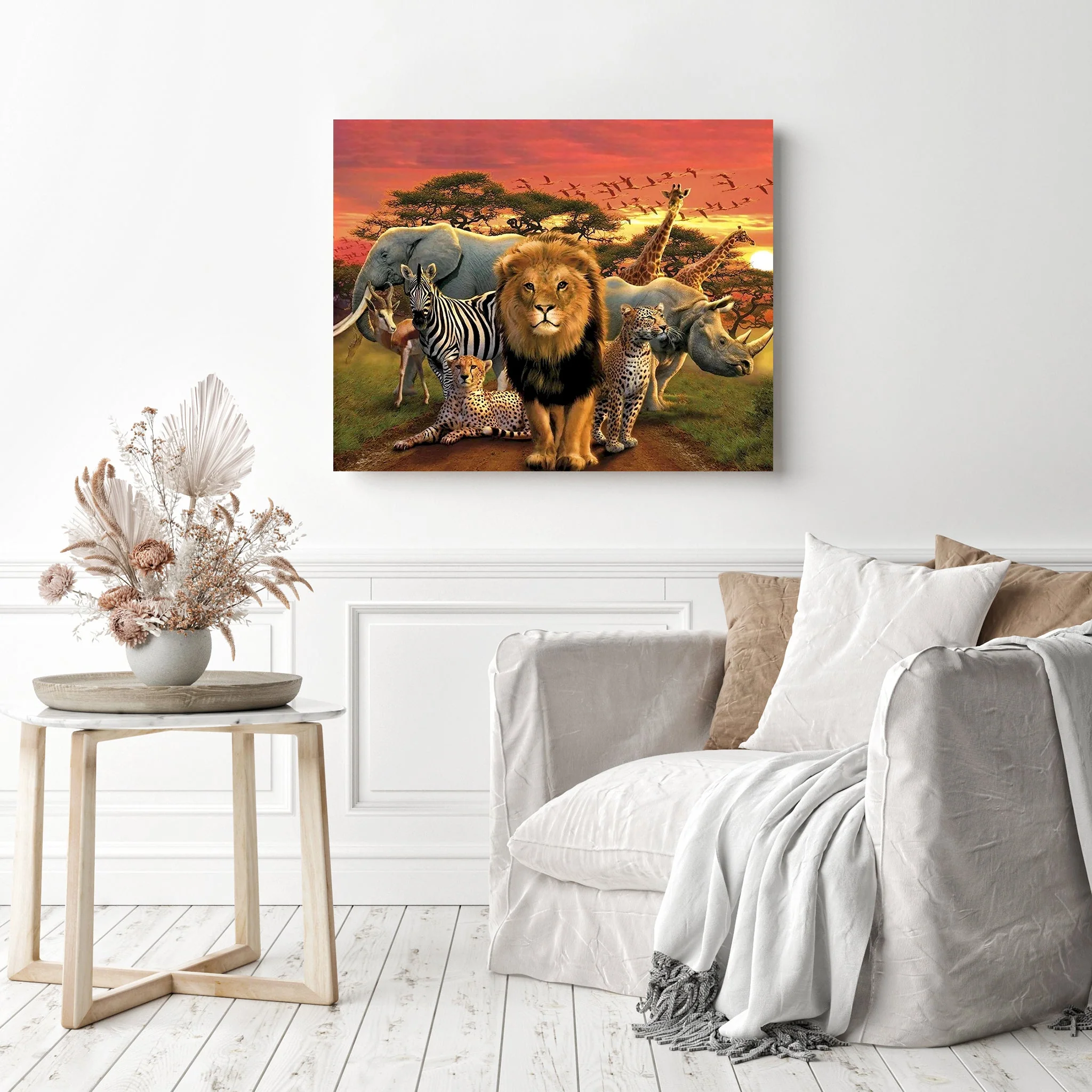 Amazing Safari Wildlife Sunset | Diamond Painting - Image 3