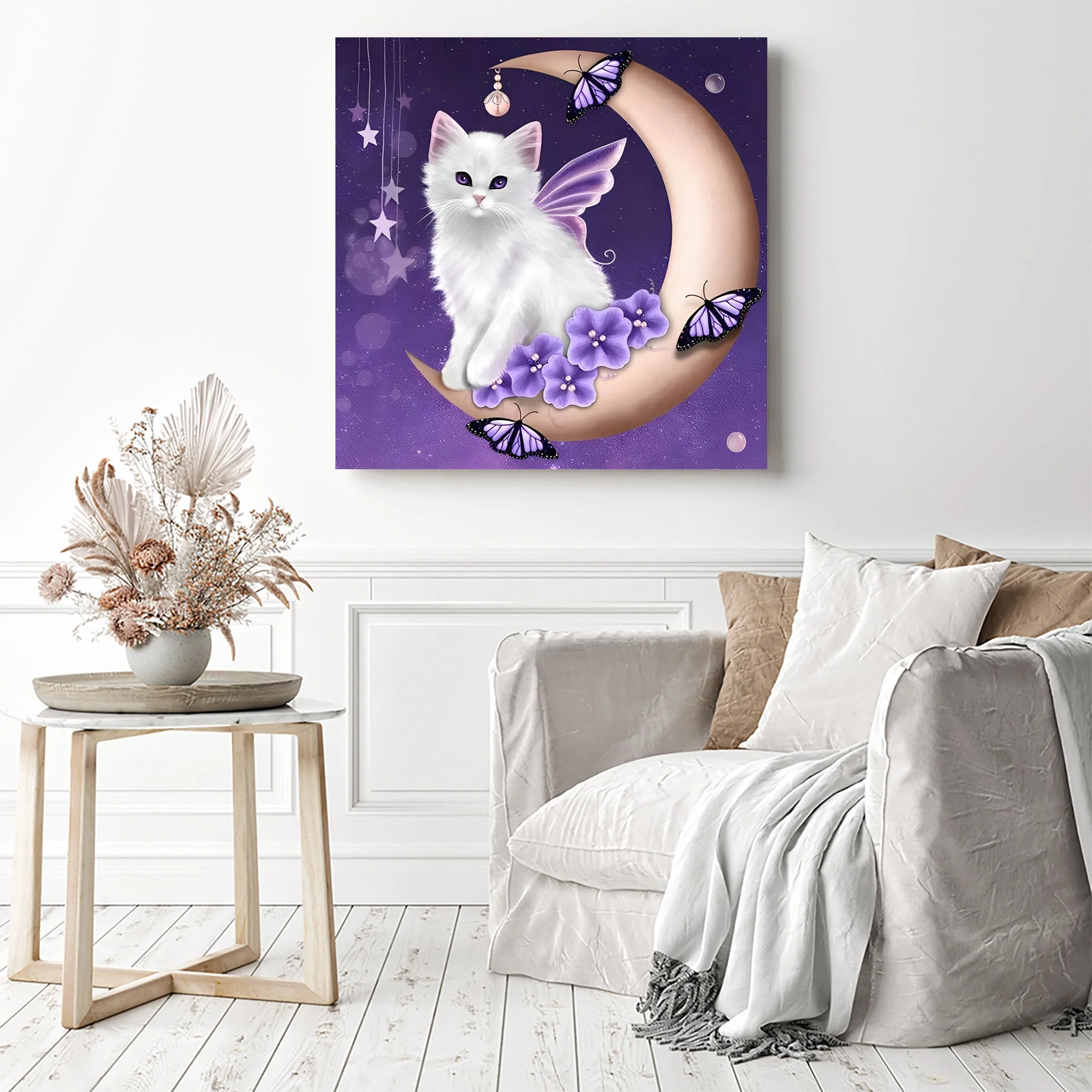 Moon Cat Purple | Diamond Painting - Image 3