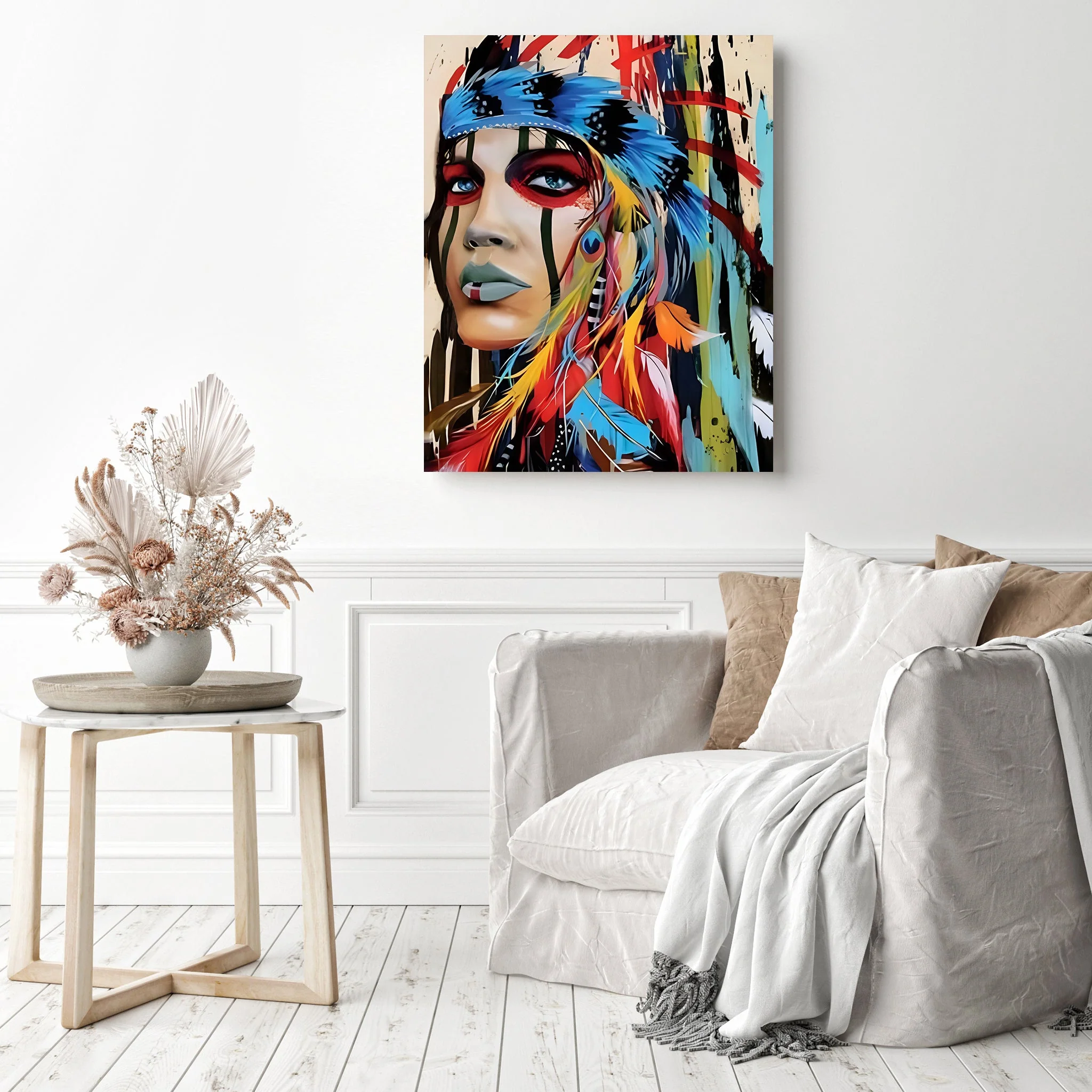 Modern Art Indian Style Portrait | Diamond Painting - Image 3
