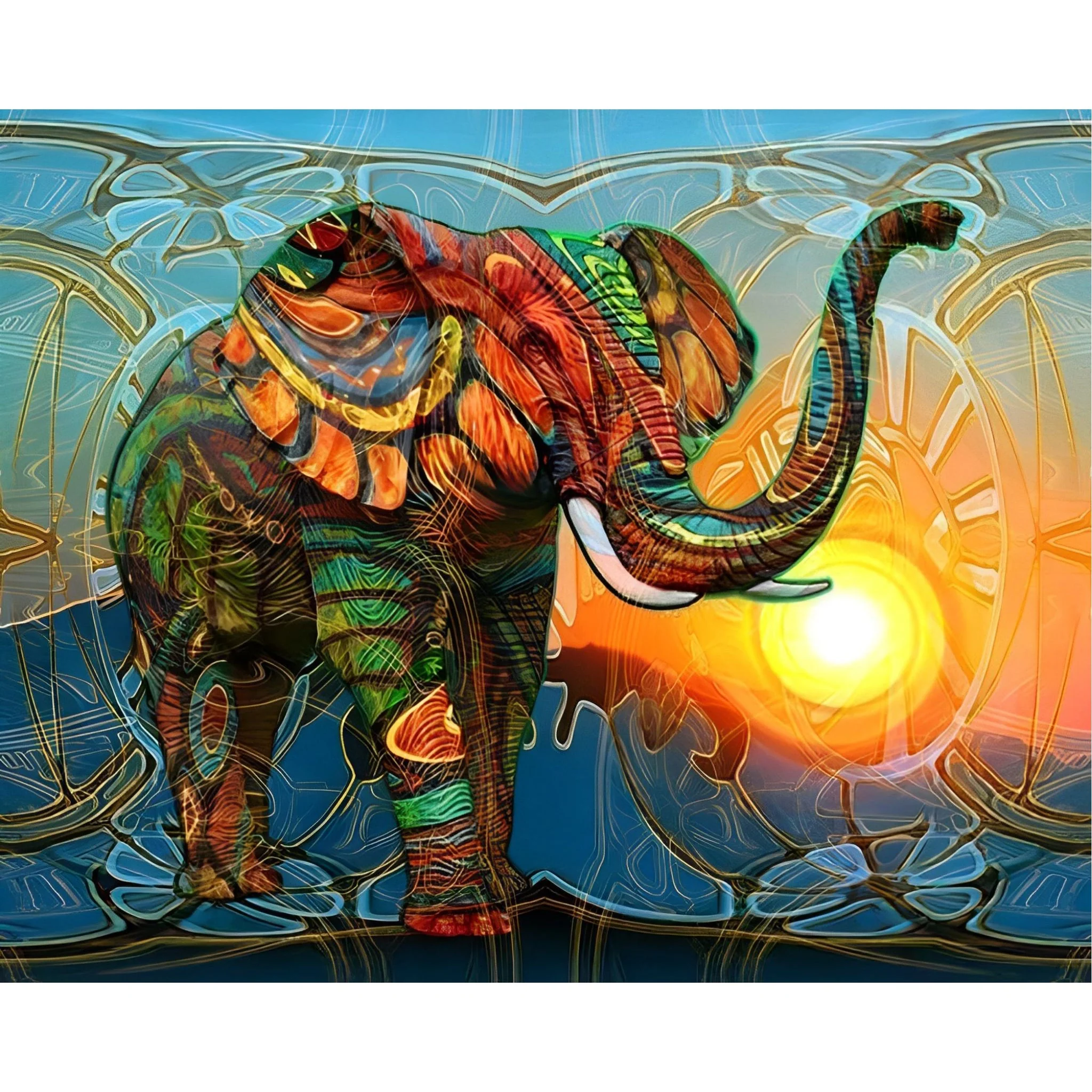 Colorful Elephant | Diamond Painting - Image 2