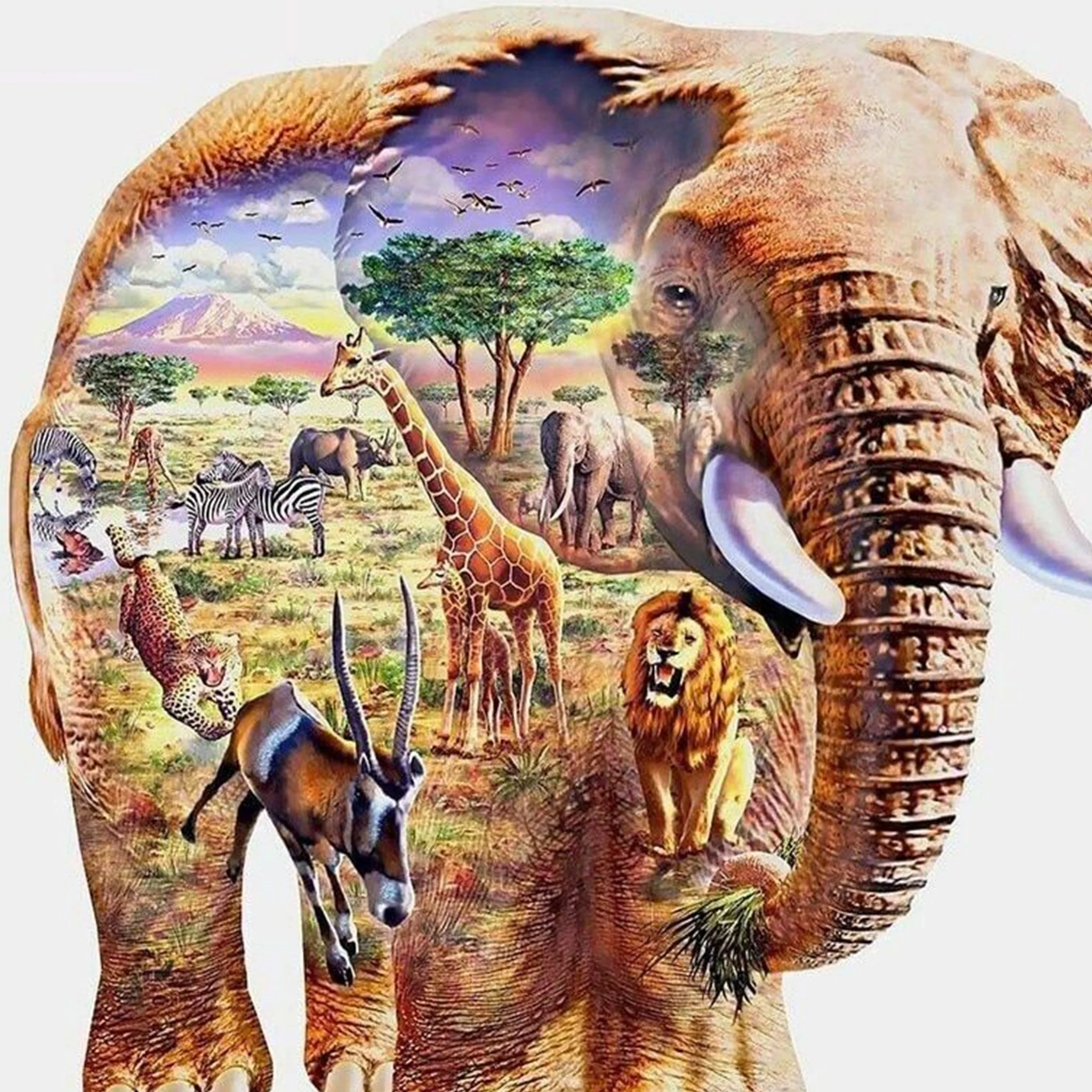 Modern Art Elephant | Diamond Painting - Image 2