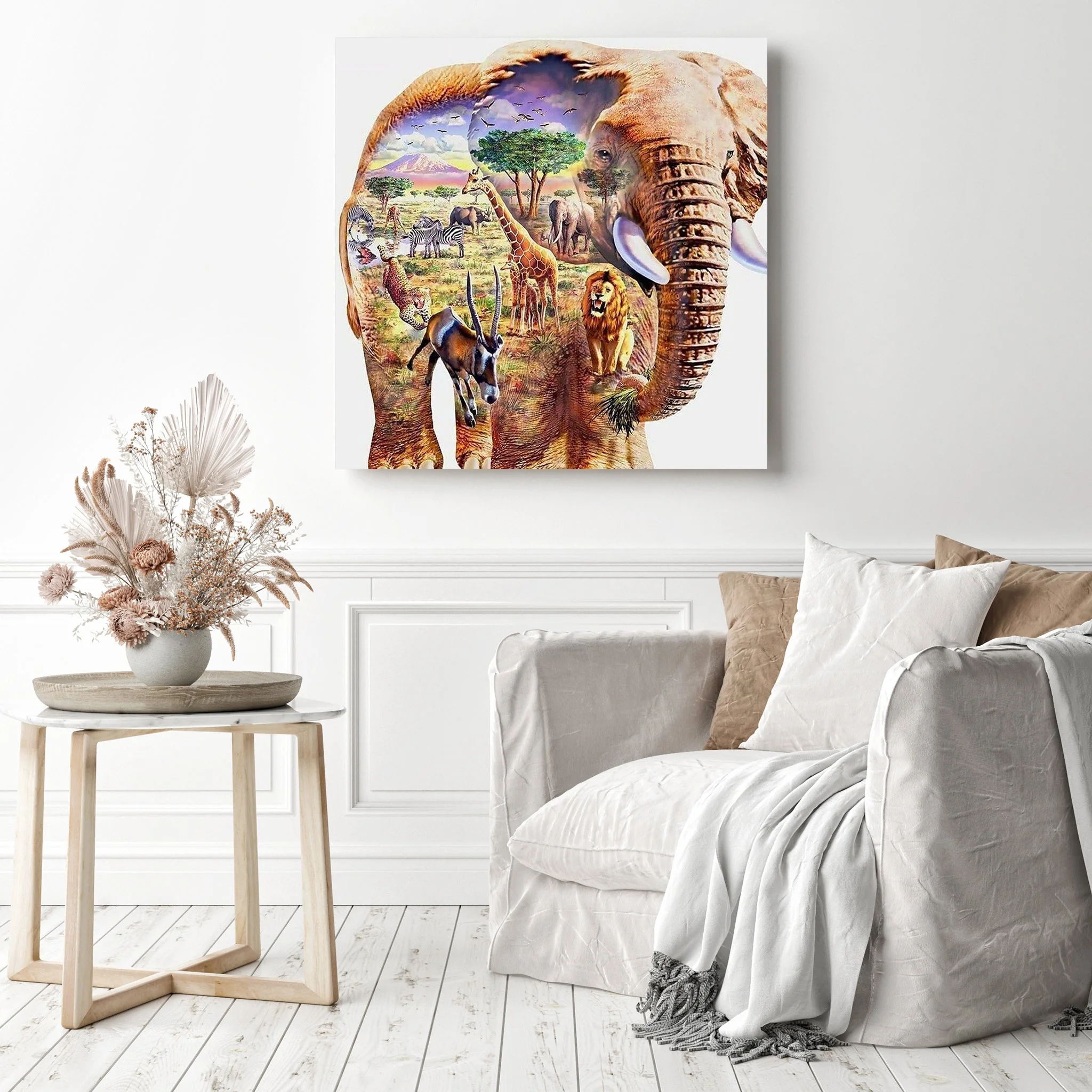 Modern Art Elephant | Diamond Painting - Image 3