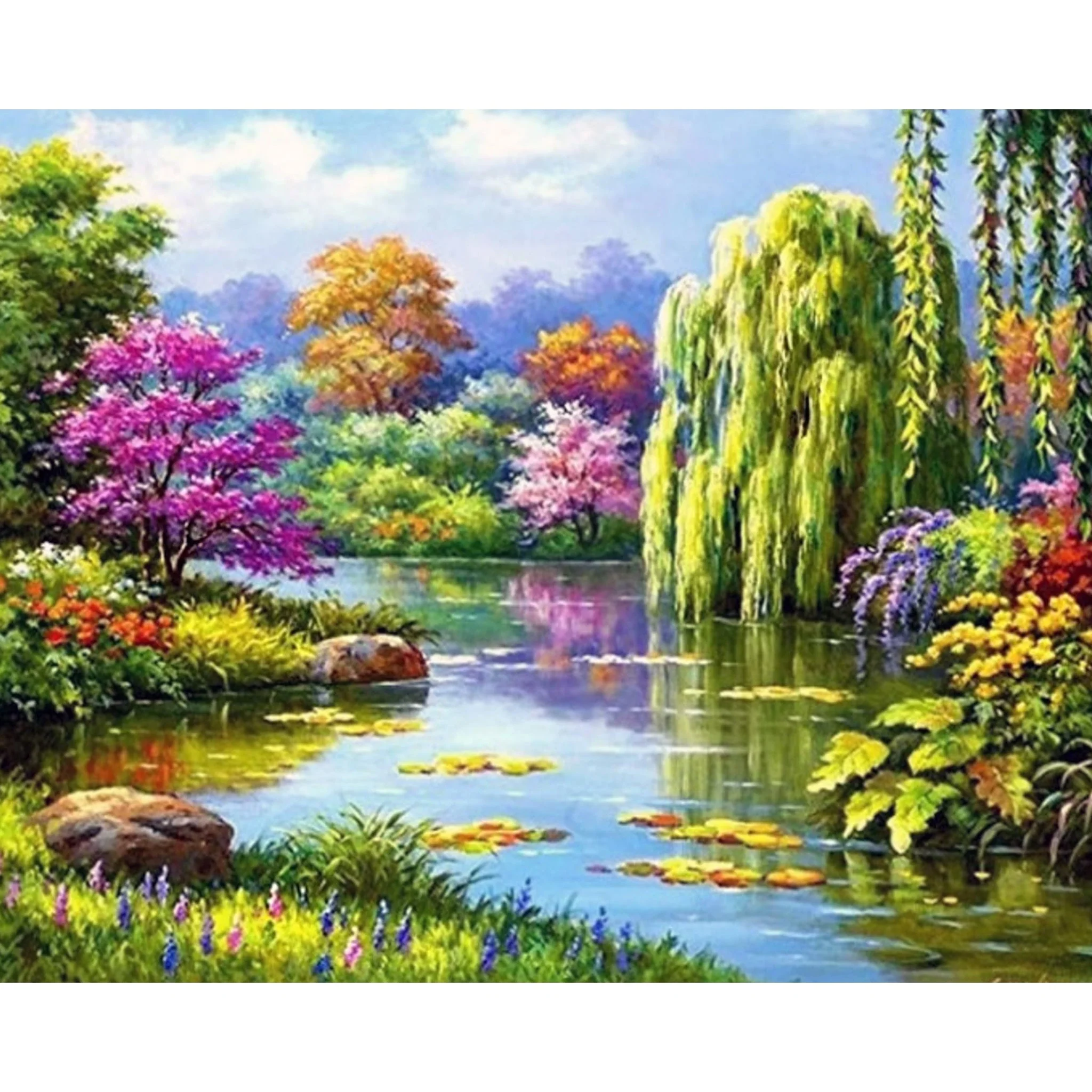 Nature Forest Lake | Diamond Painting - Image 2