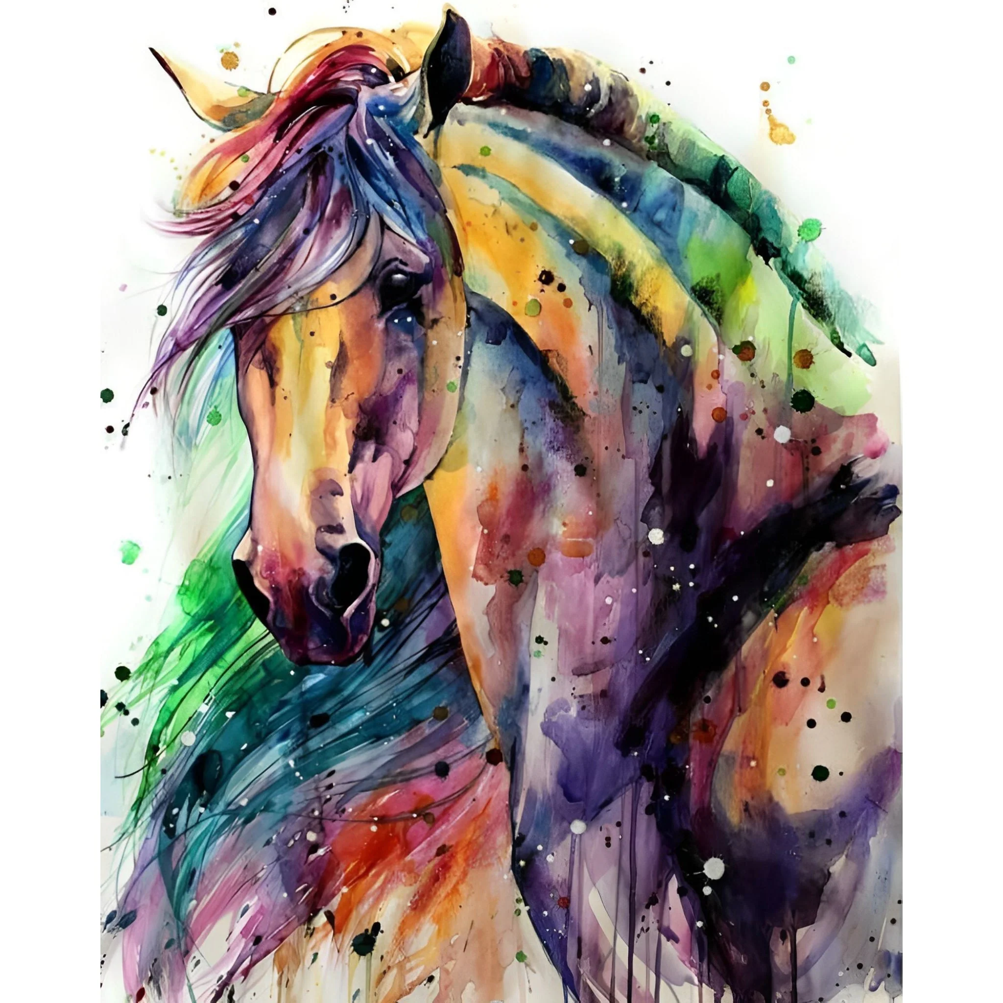 Beautiful Colorful Horse | Diamond Painting - Image 2