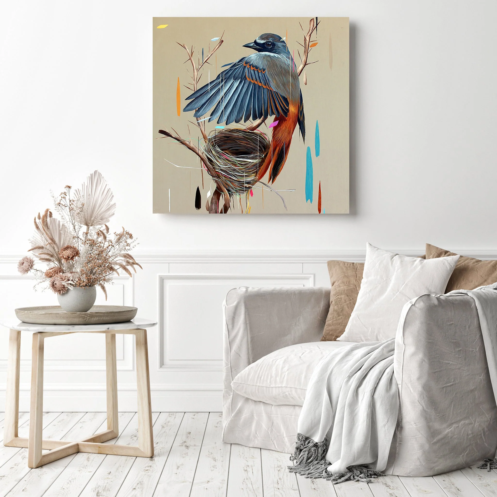 Hummingbird and nest | Diamond Painting - Image 3