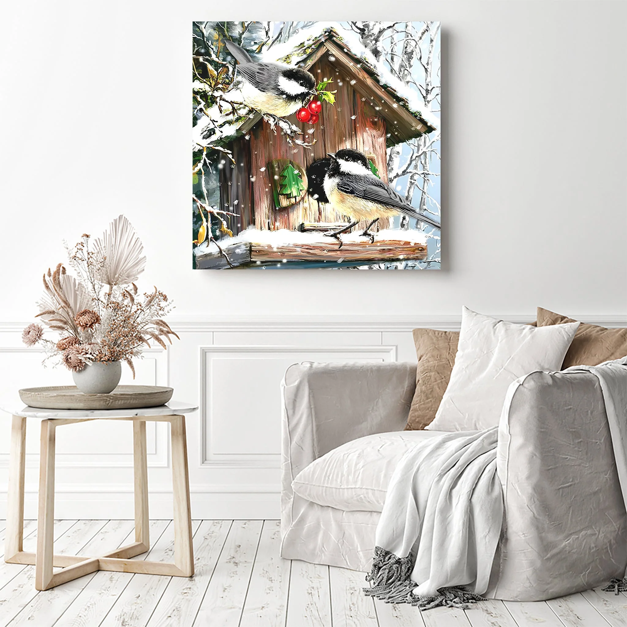 Mosaic Snow Bird | Diamond Painting - Image 3
