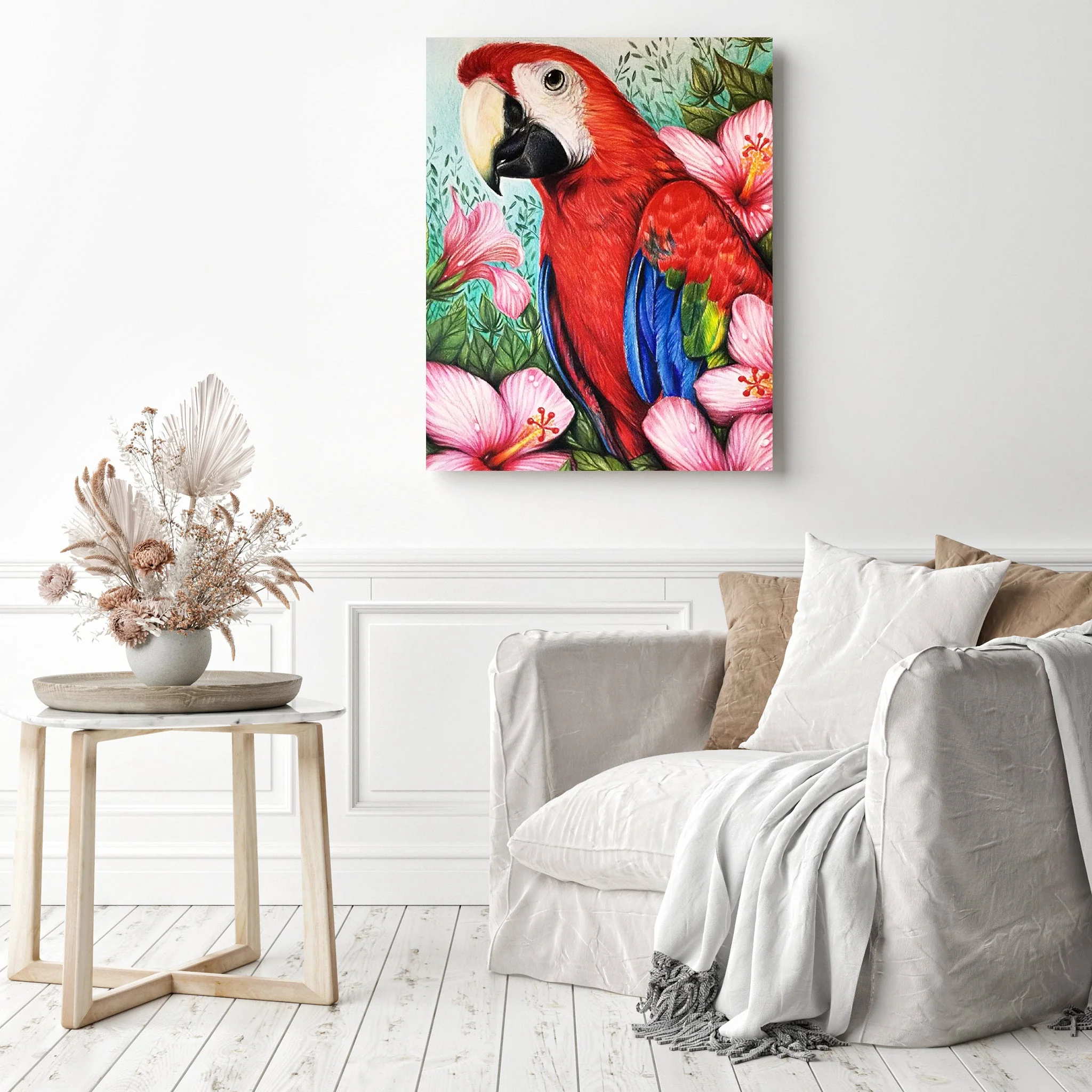 Parrot Flowers | Diamond Painting - Image 3