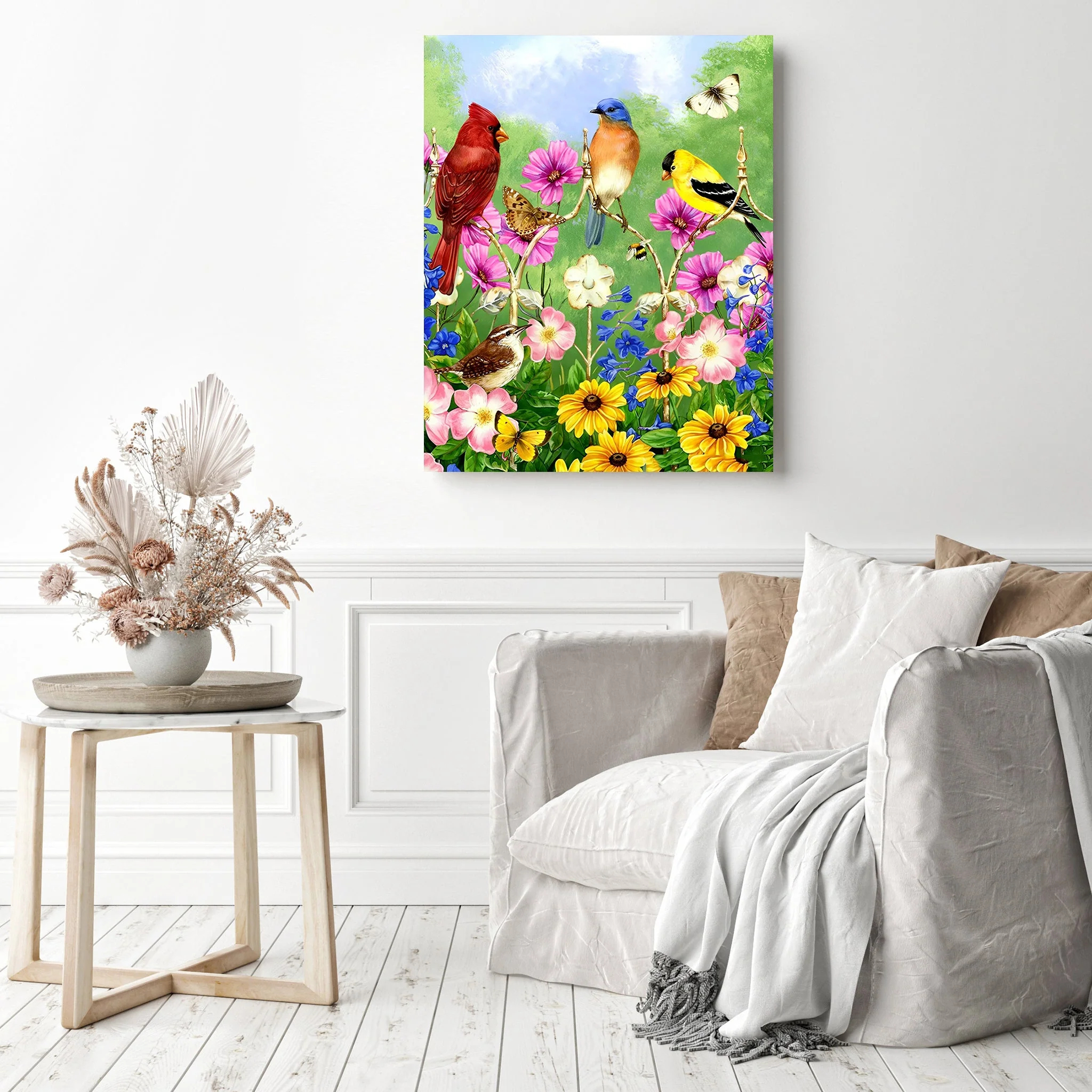 Spring Birds Flowers | Diamond Painting - Image 3