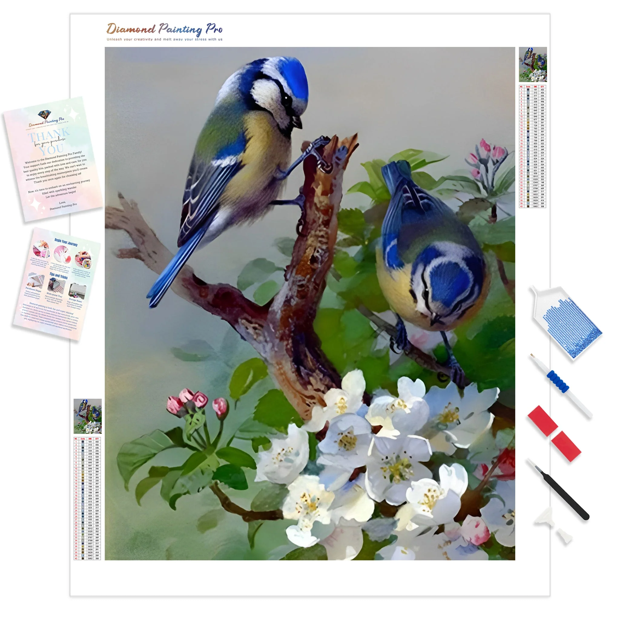 Flower Birds | Diamond Painting