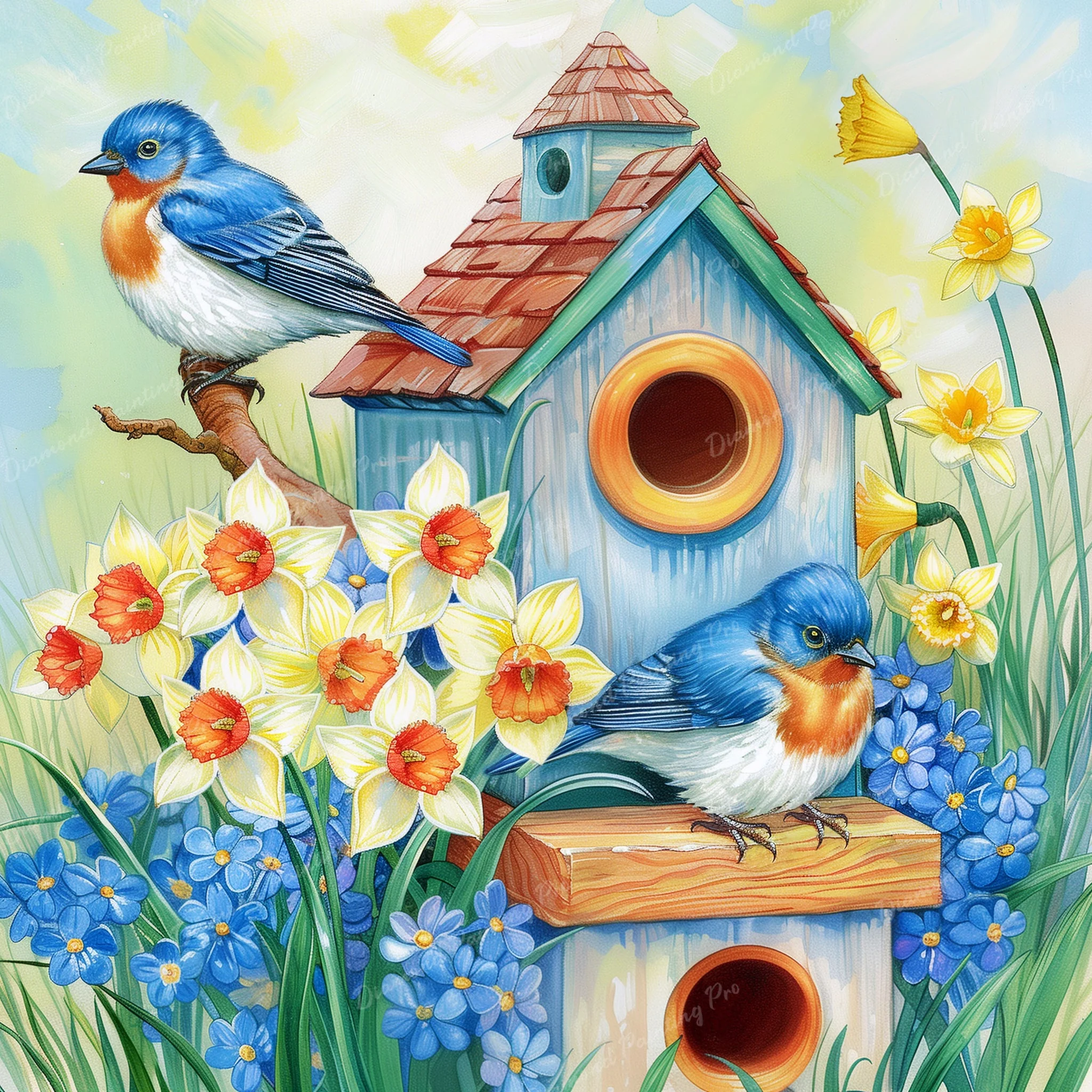 Floral Birdhouse | Diamond Painting - Image 2