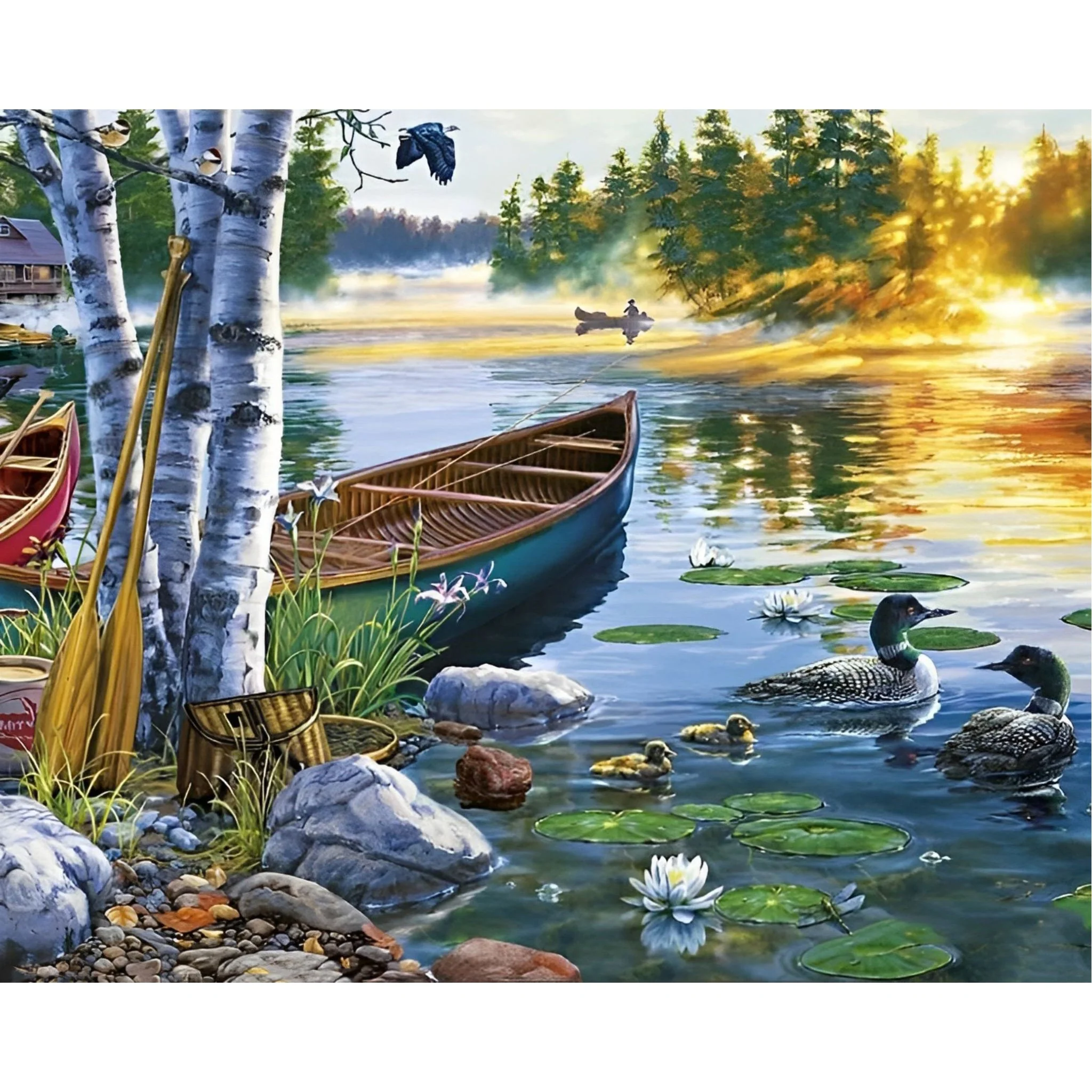 Calm Waters Boat | Diamond Painting - Image 2