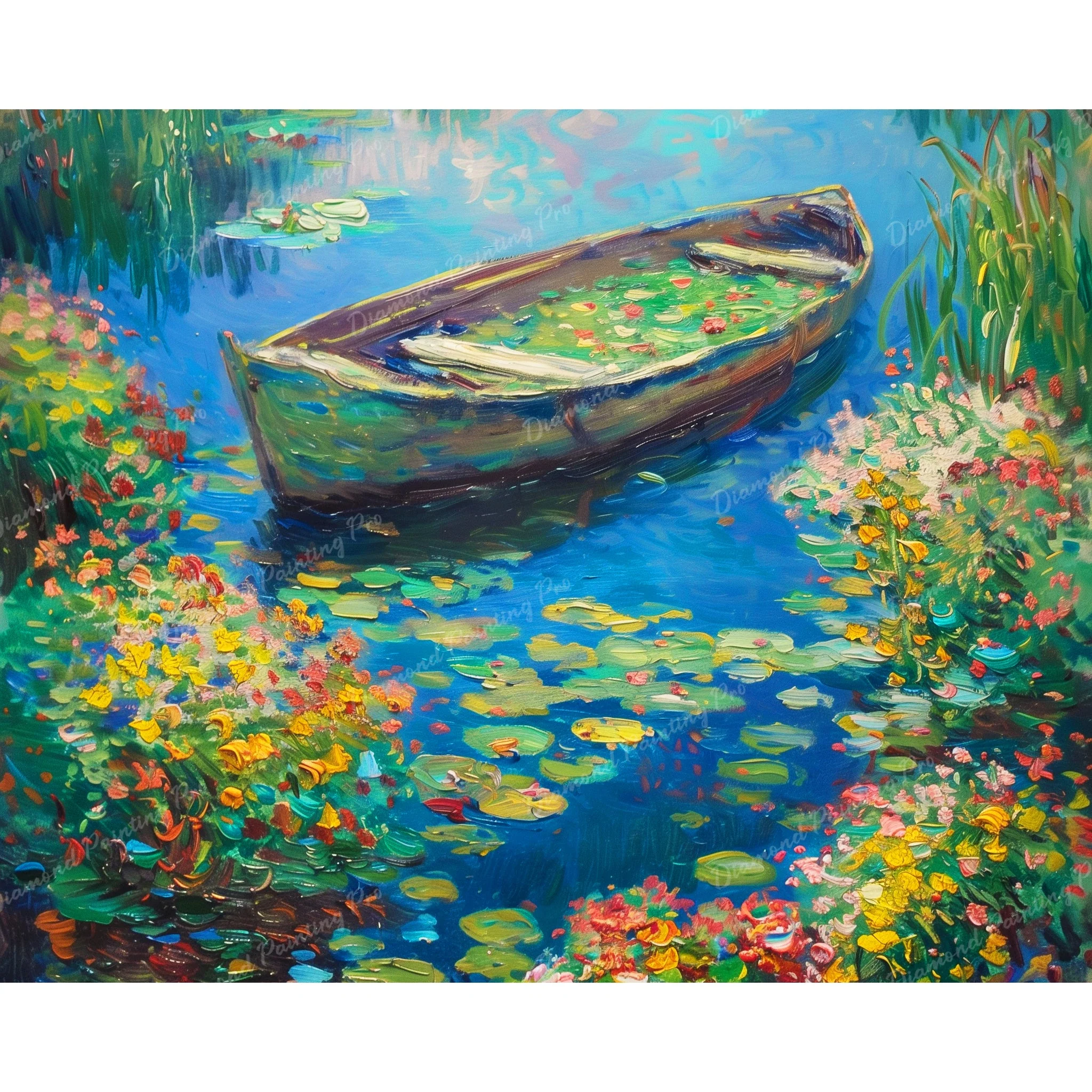 Boat on Tranquil Waters | Diamond Painting - Image 2