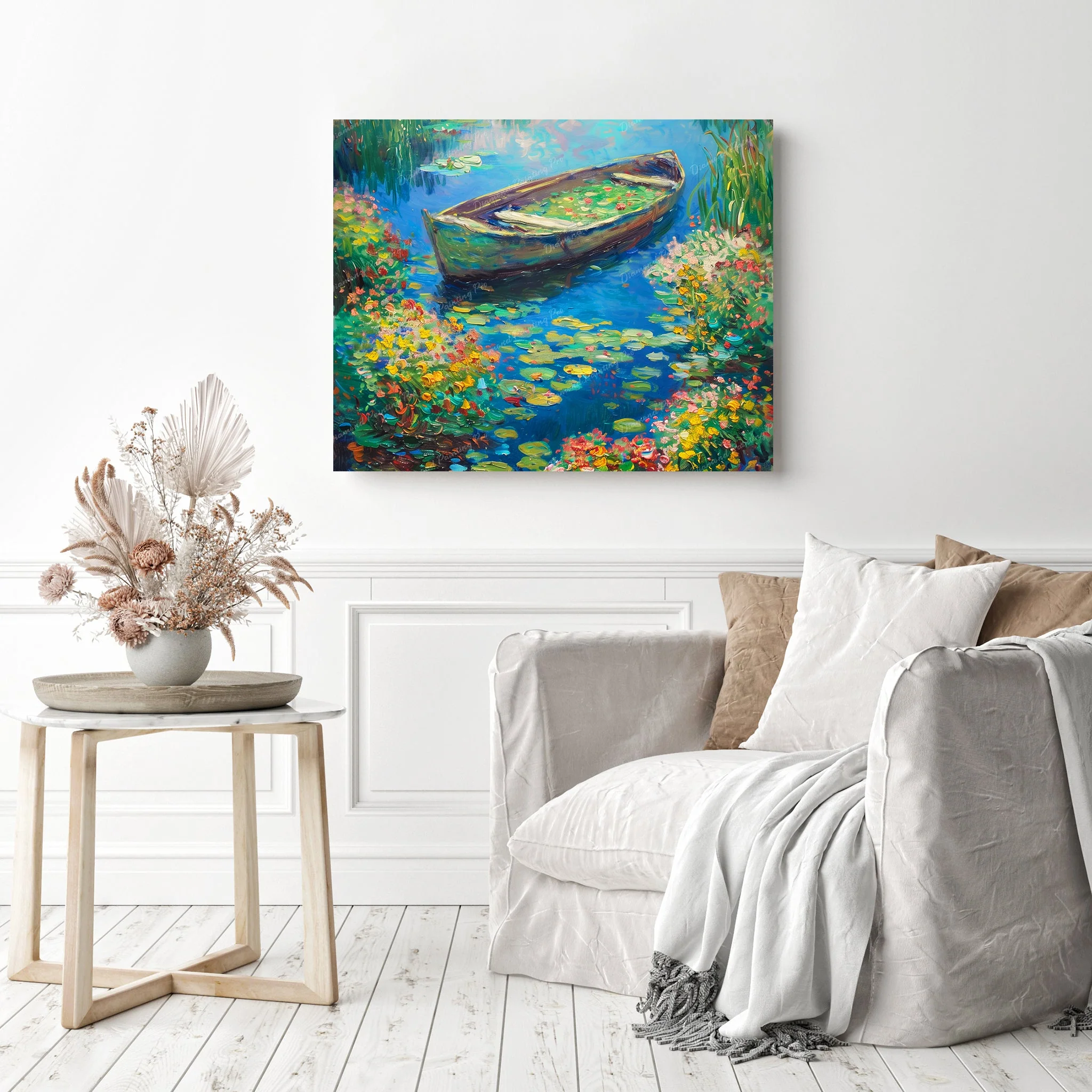 Boat on Tranquil Waters | Diamond Painting - Image 3