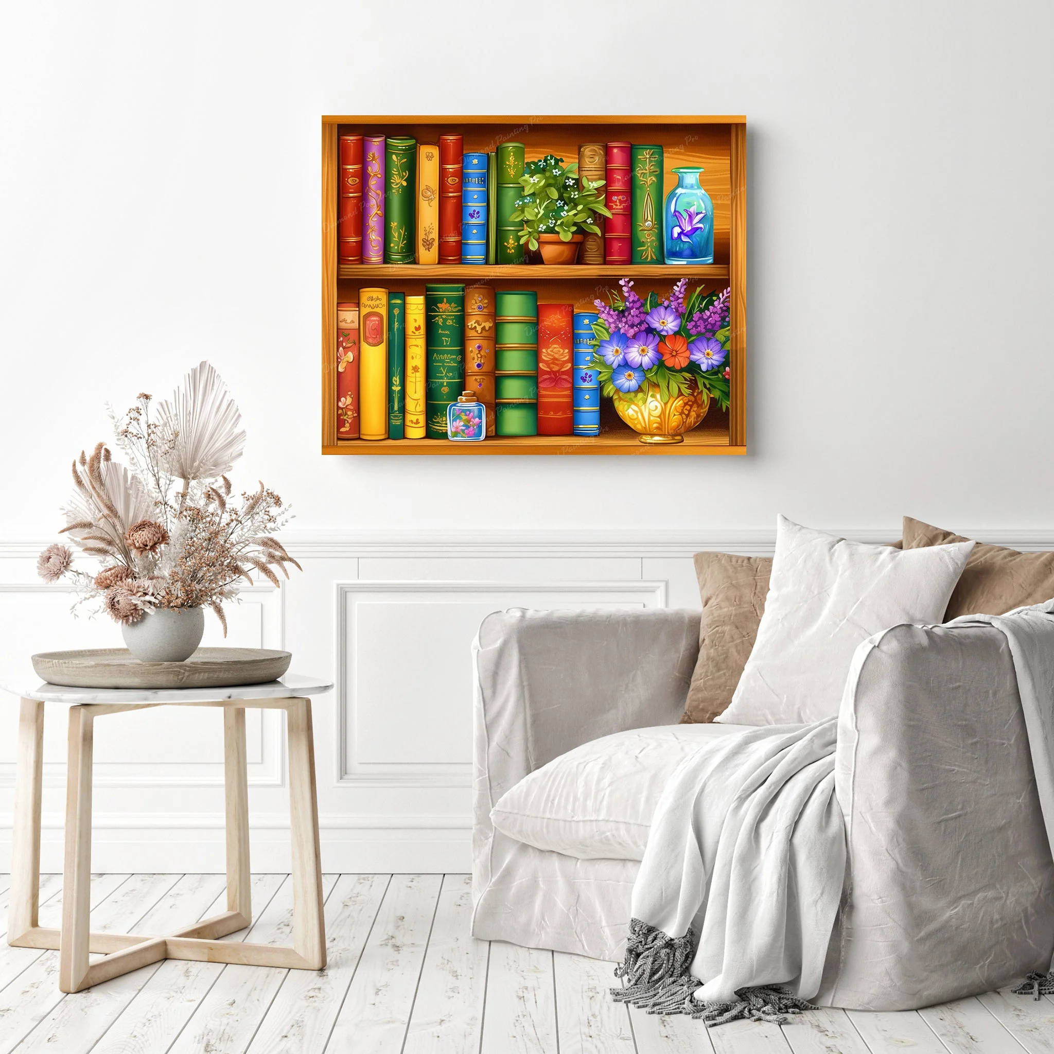 Books and Blooms | Diamond Painting - Image 3