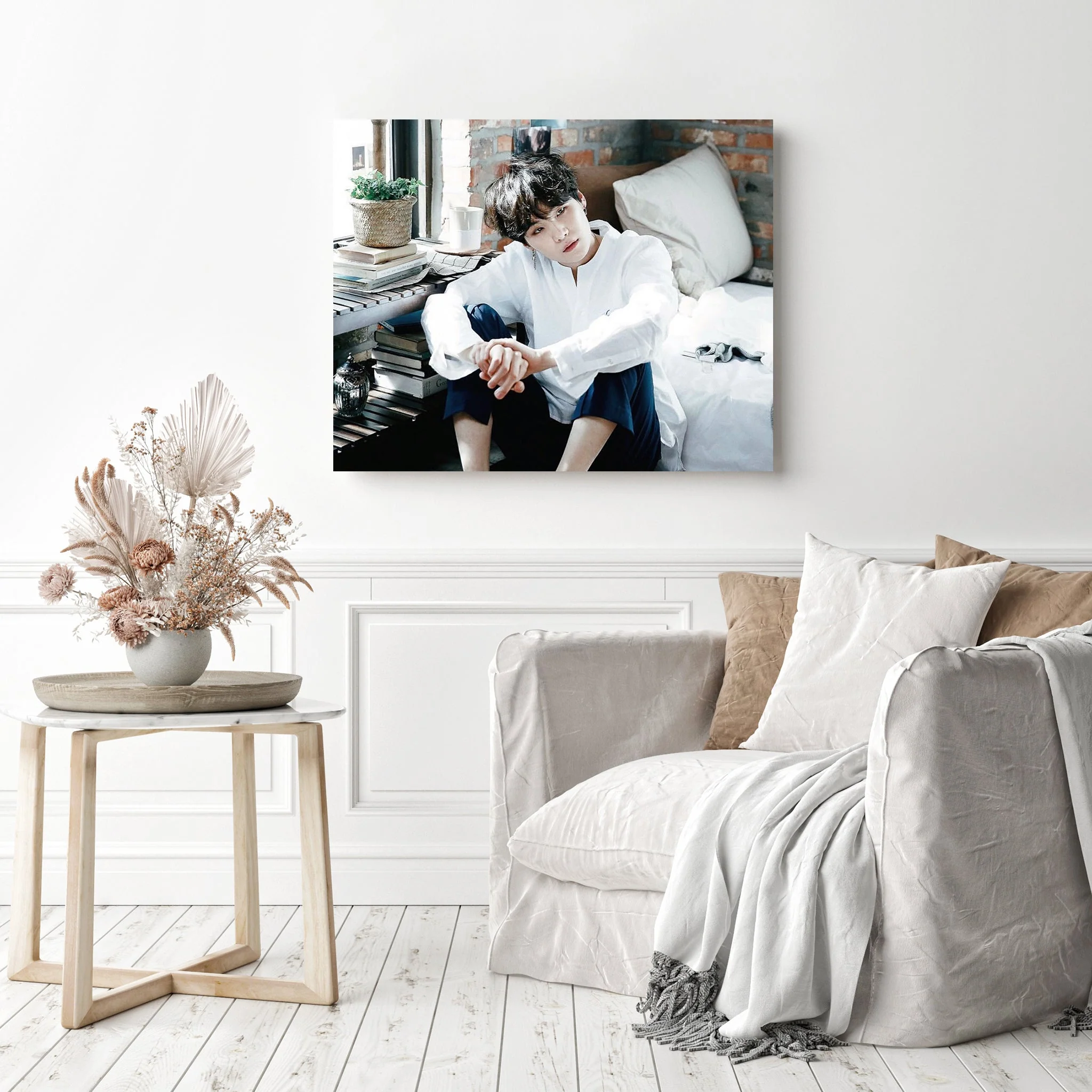 BTS Suga in White | Diamond Painting - Image 3