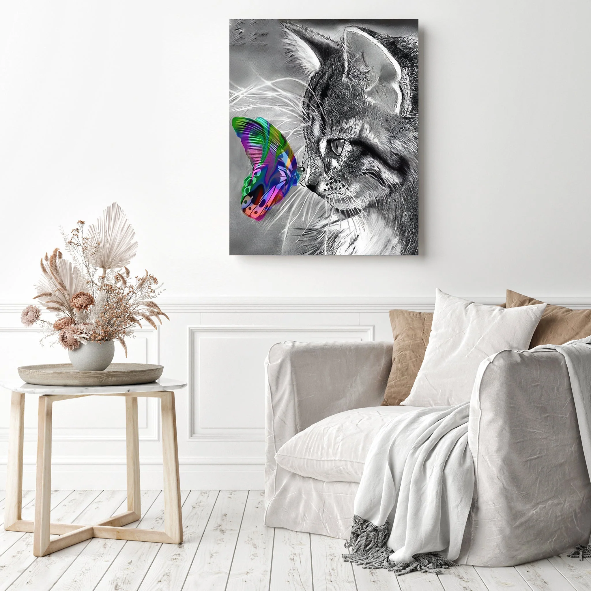 Kitty and Butterfly | Diamond Painting - Image 3