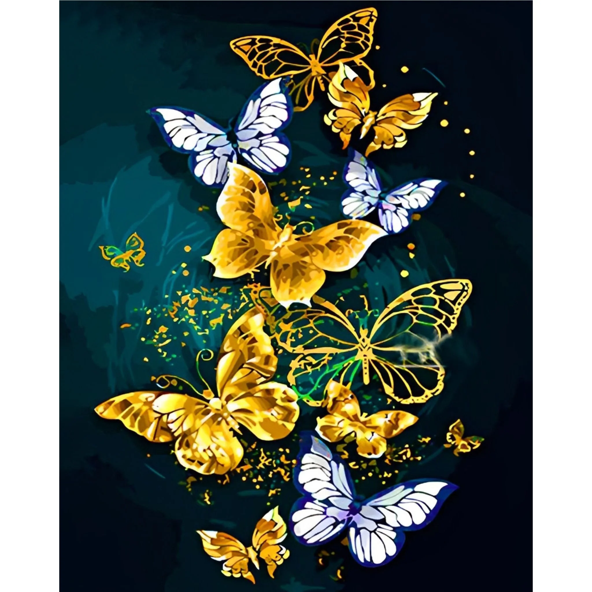 Gold Butterflies | Diamond Painting - Image 2