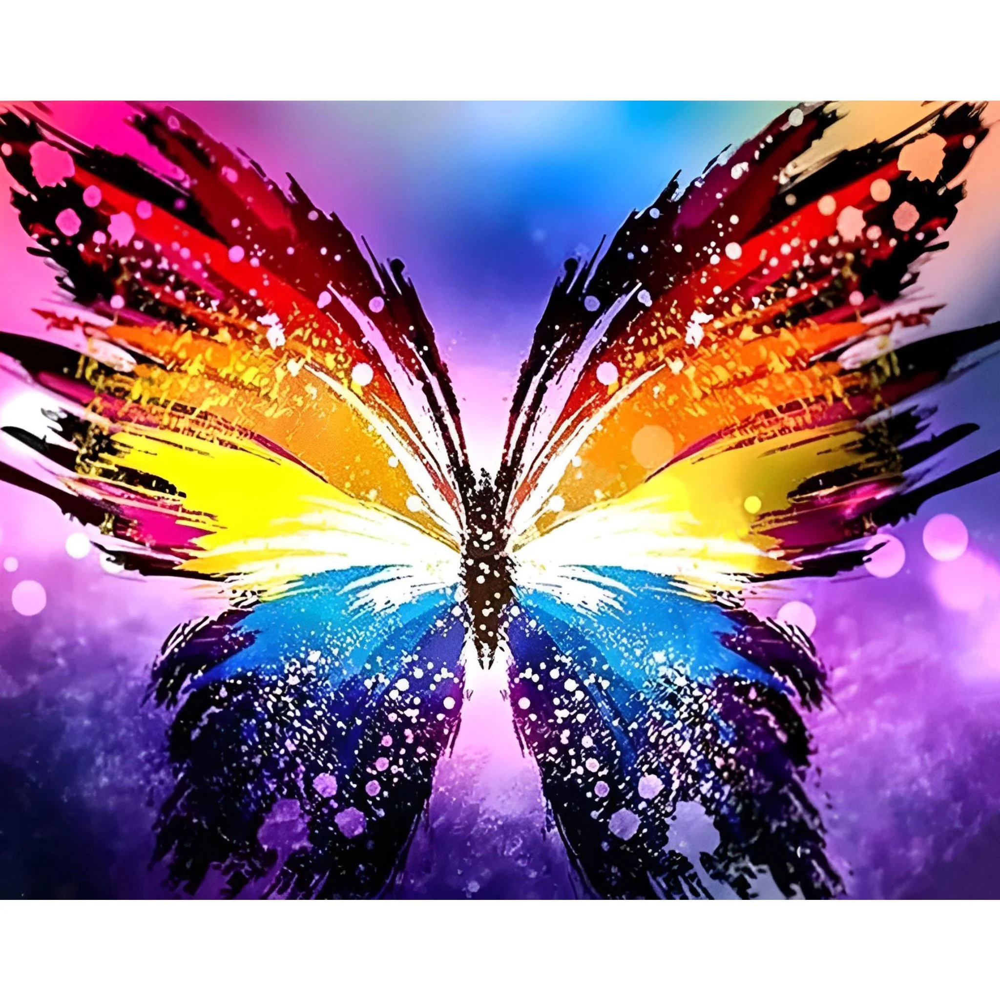 Vibrant Rainbow Butterfly | Diamond Painting - Image 2