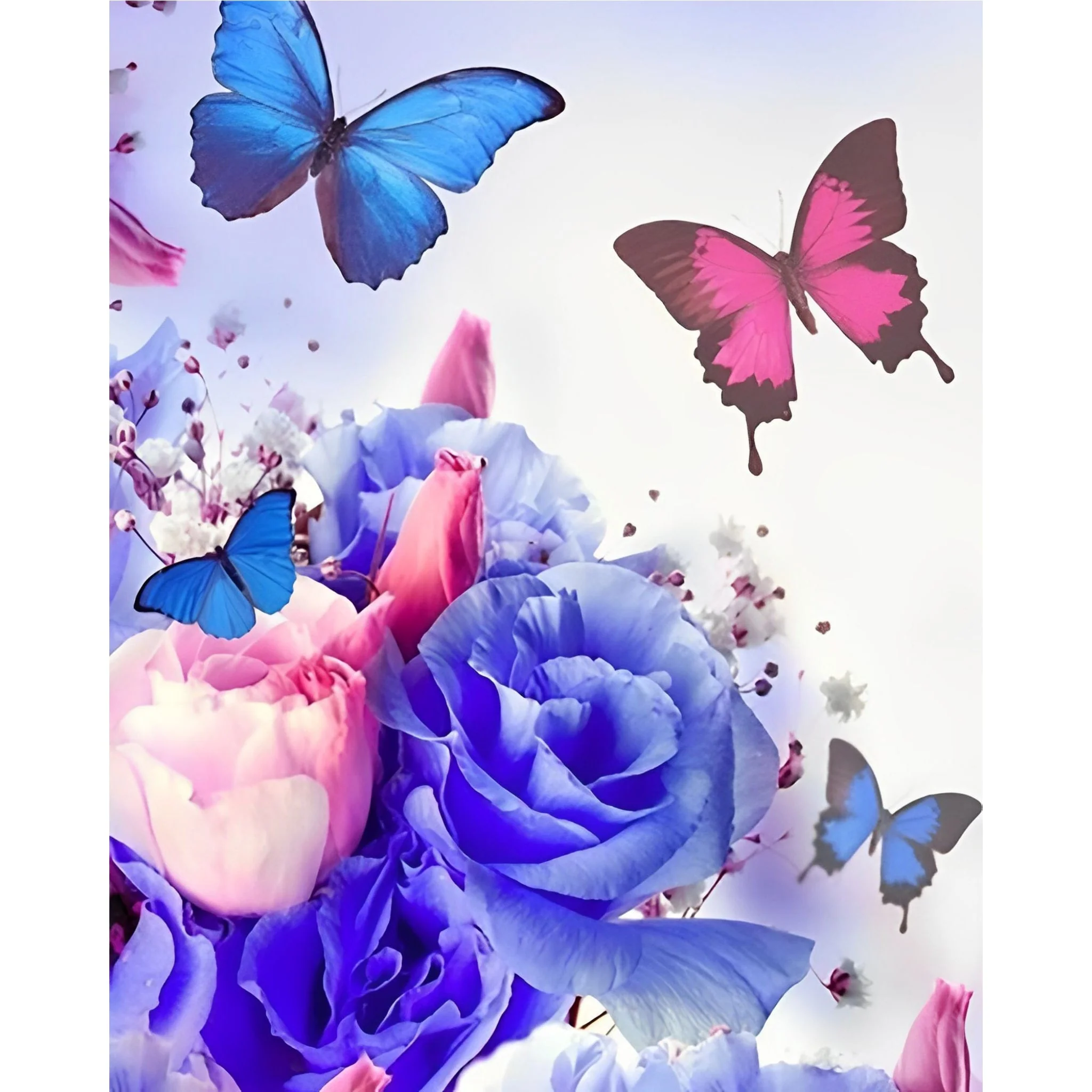 Butterflies Among Roses | Diamond Painting - Image 2