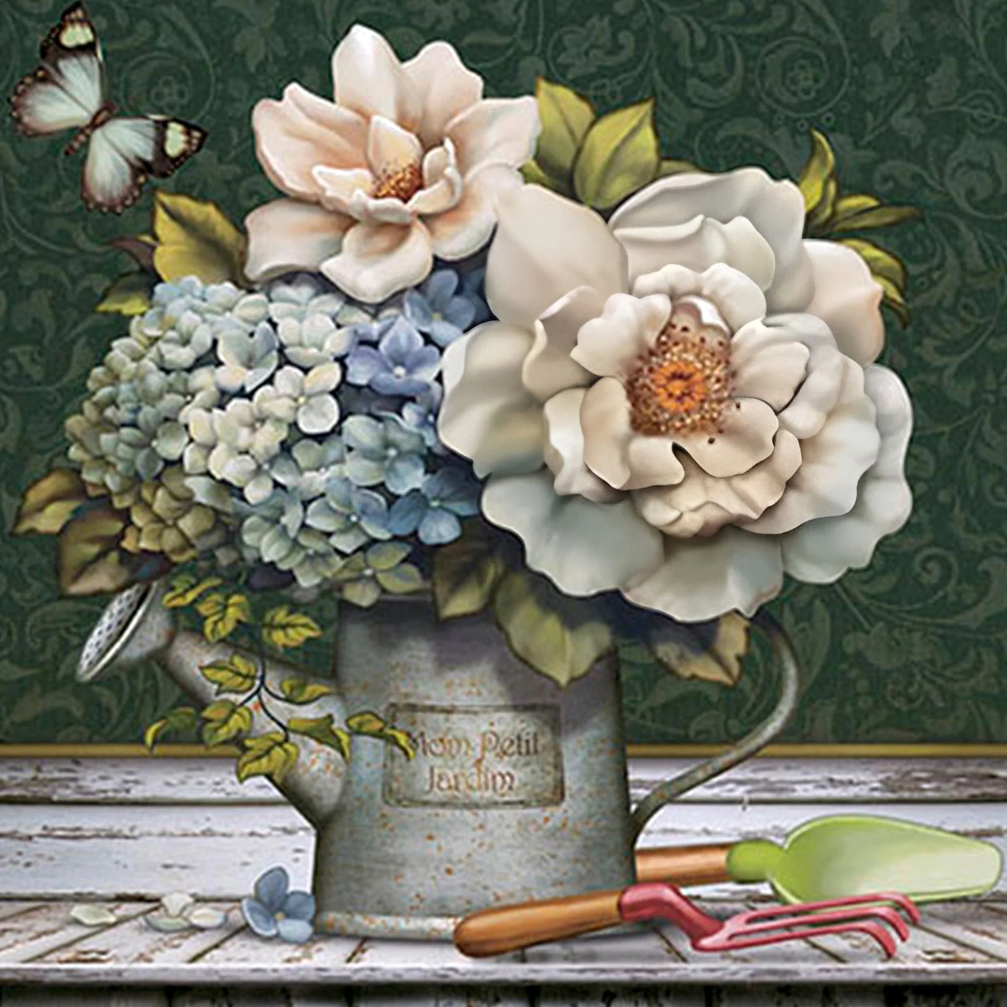 Butterfly and Flower Vase | Diamond Painting - Image 2