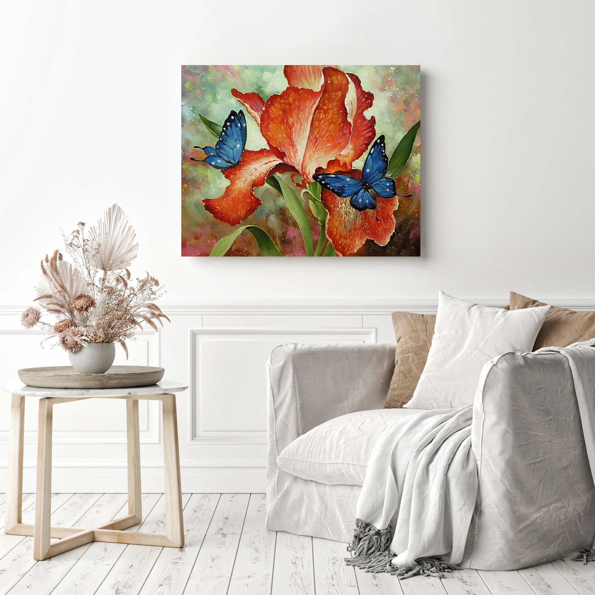 Blue Butterflies and Red Butterflies | Diamond Painting - Image 3