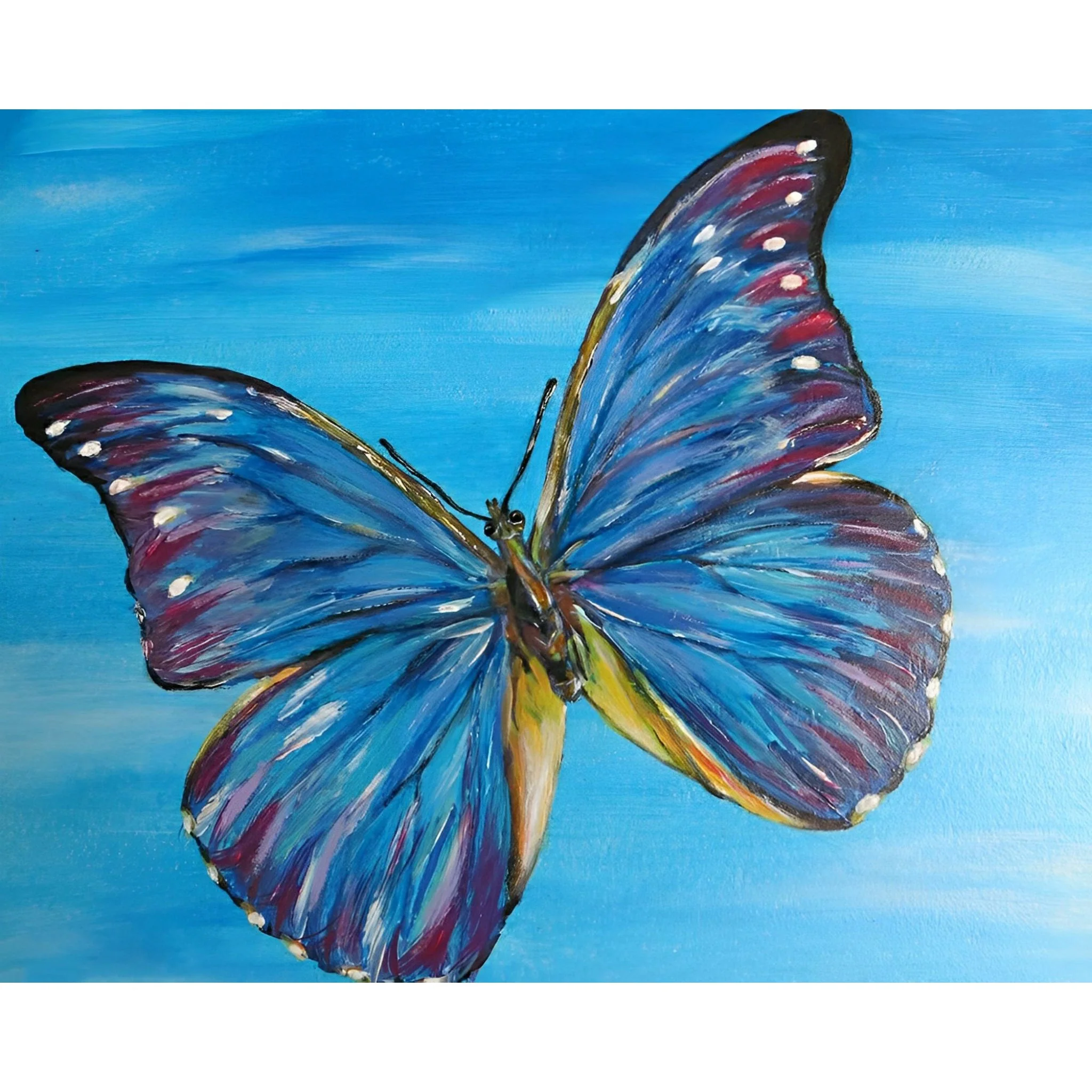 Blue Butterfly | Diamond Painting - Image 2