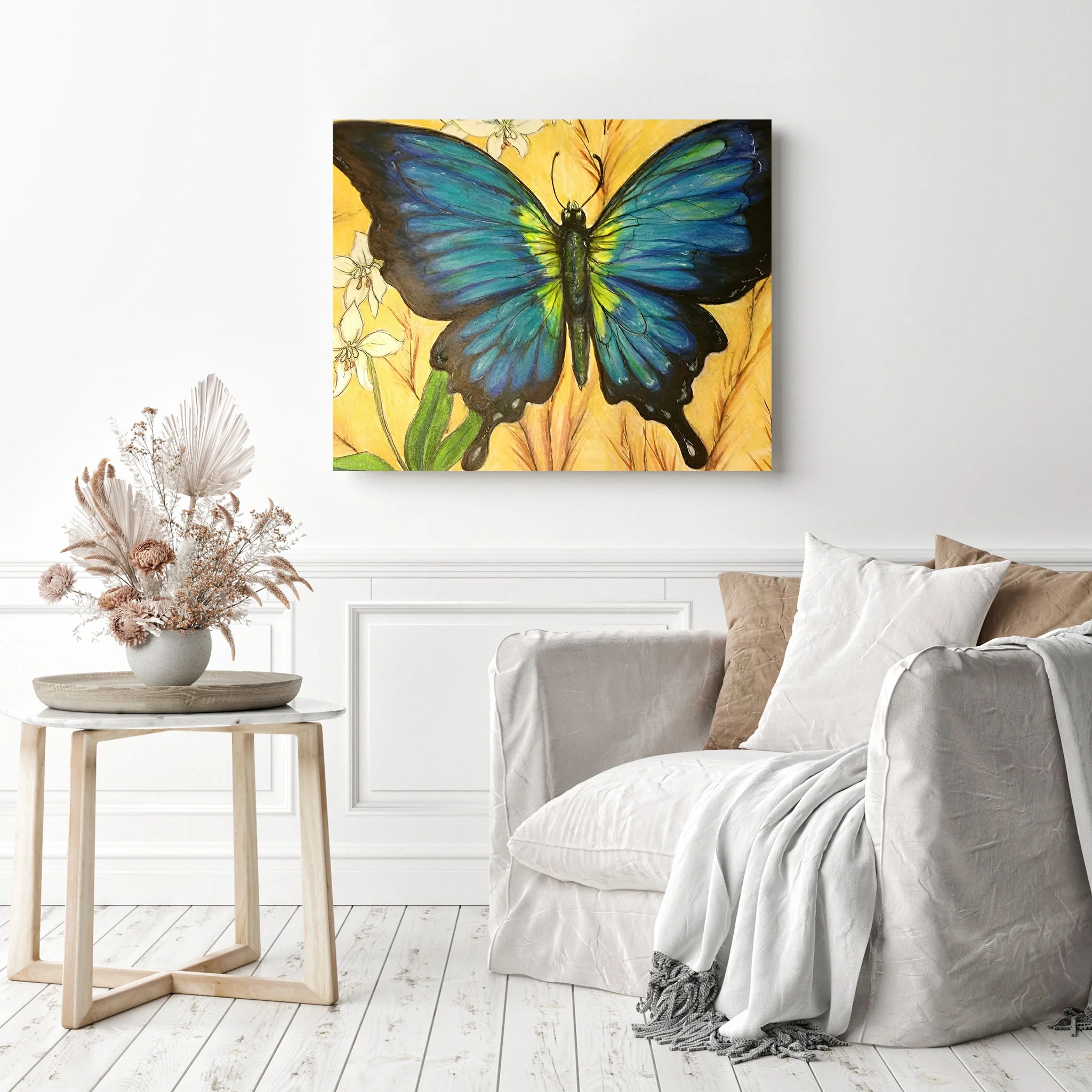 Blue Butterfly and Iris | Diamond Painting - Image 3