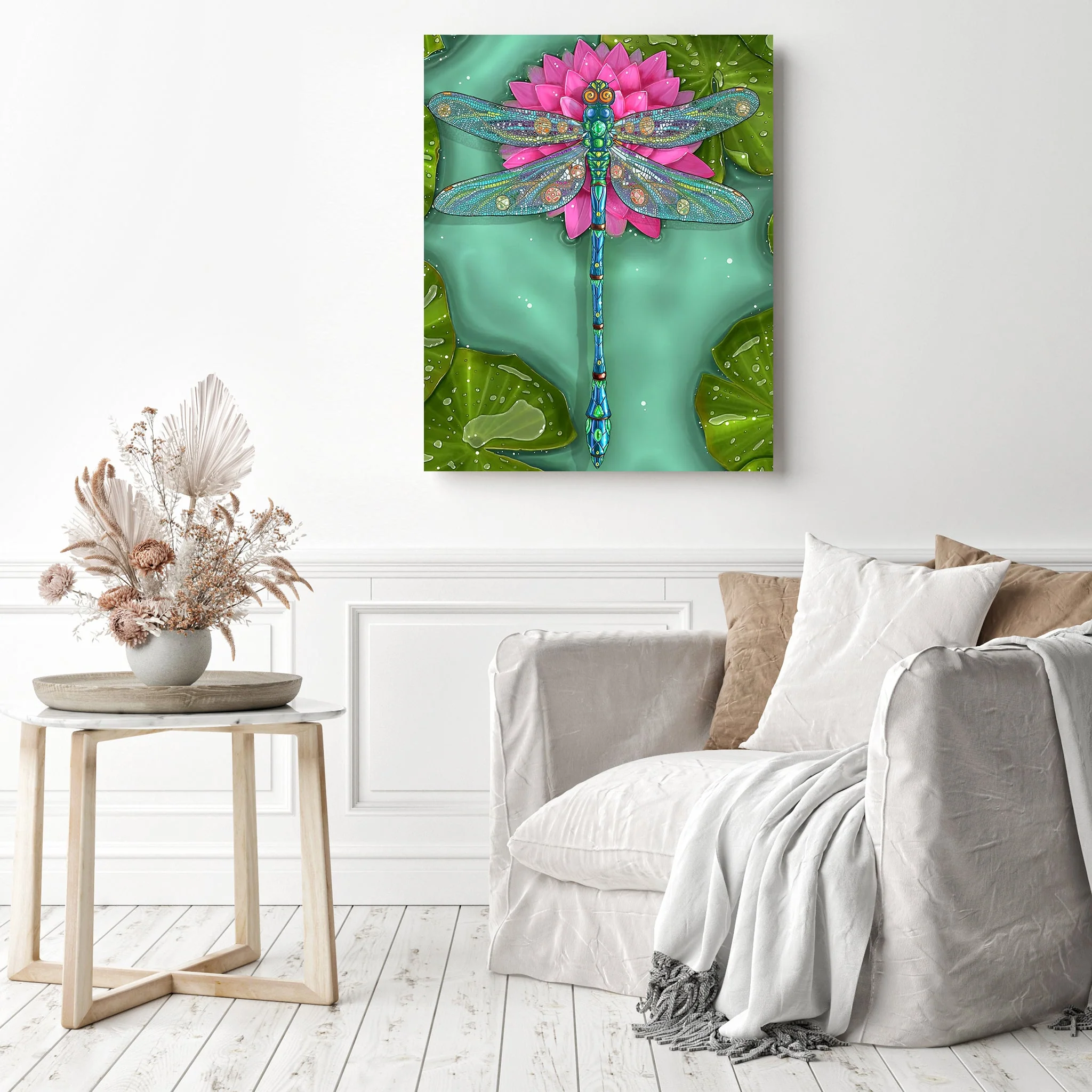 Lotus Dragonfly | Diamond Painting - Image 3