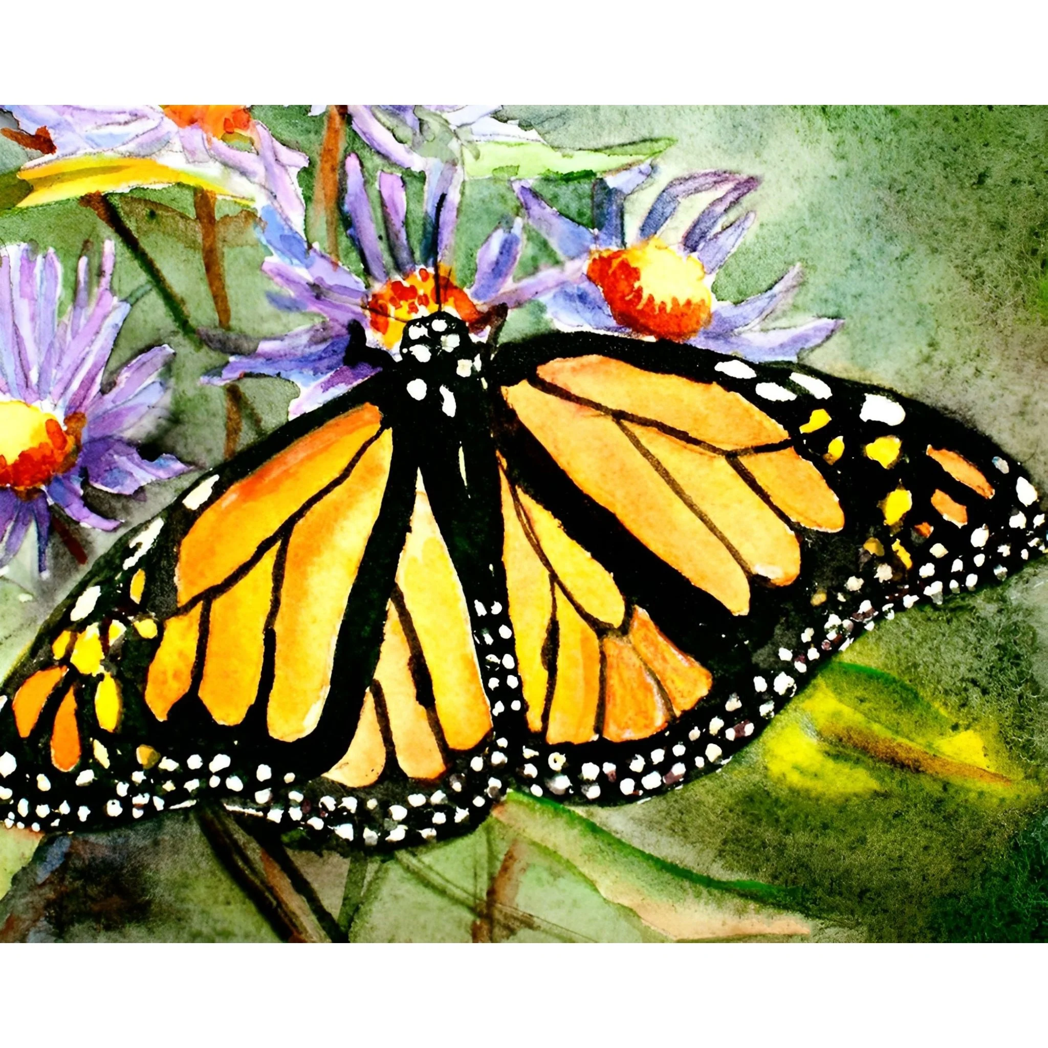 Monarch’s Embrace of Nature | Diamond Painting - Image 2