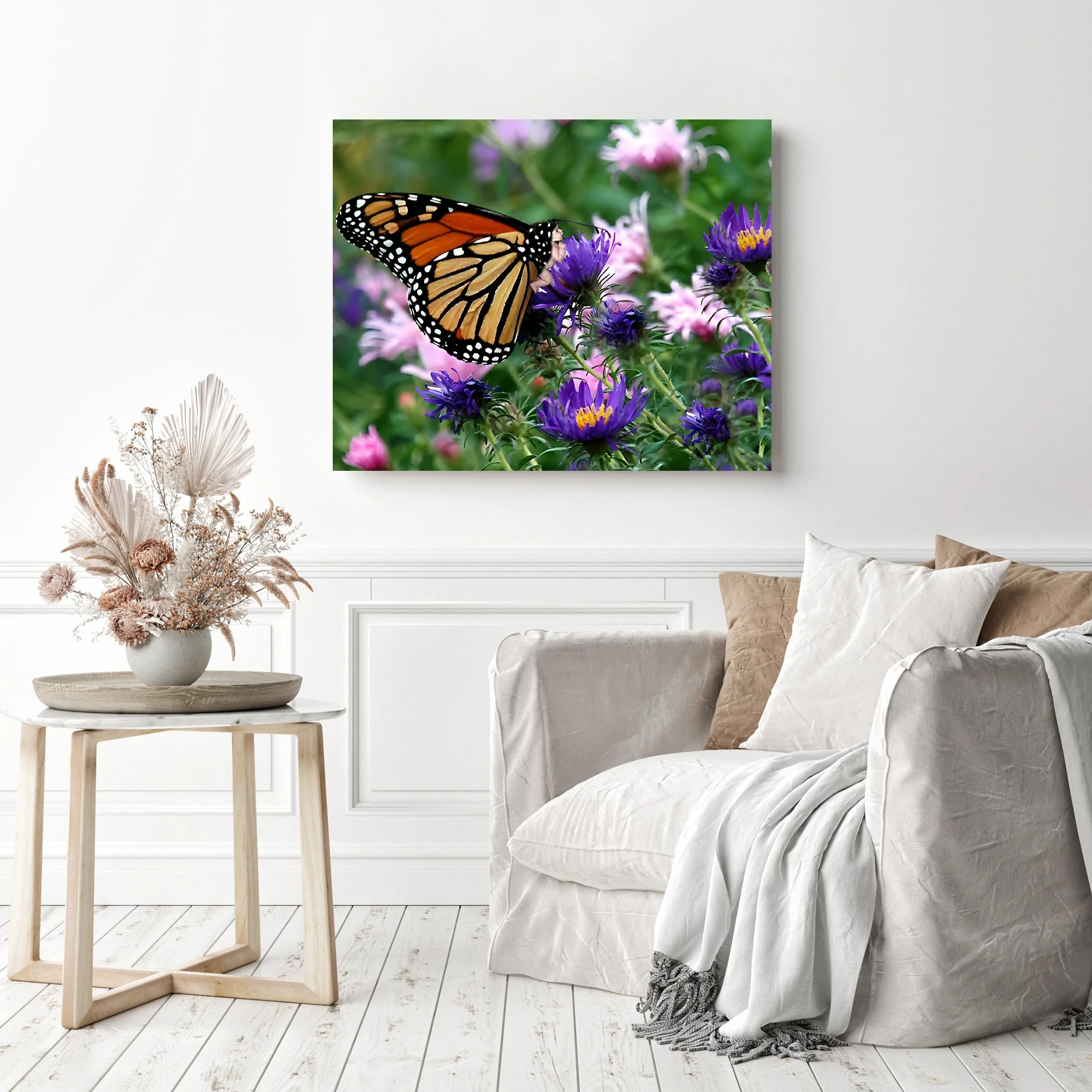 Monarch Butterfly and Wildflowers | Diamond Painting - Image 3