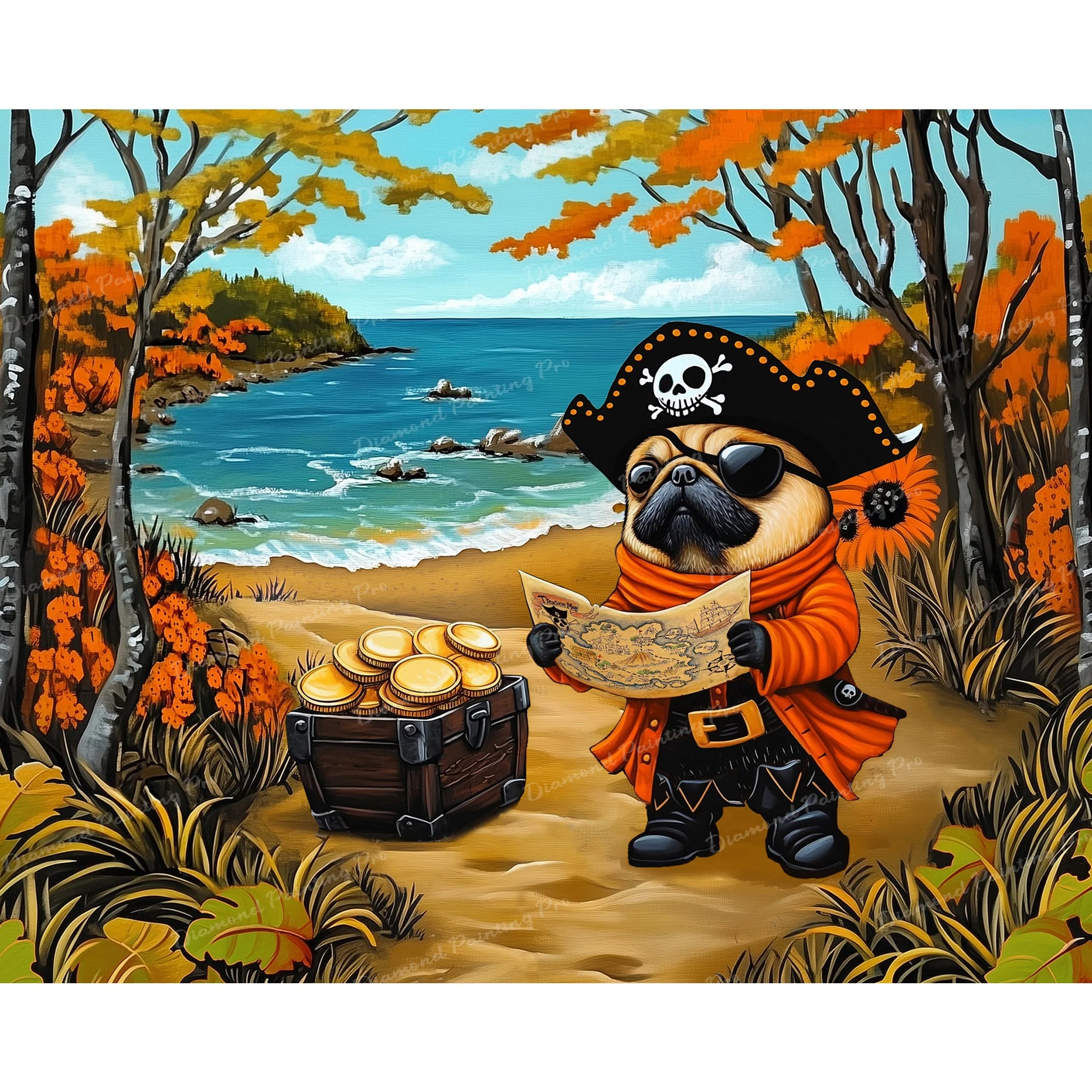 Captain Woof's Treasure Haul | Diamond Painting - Image 2