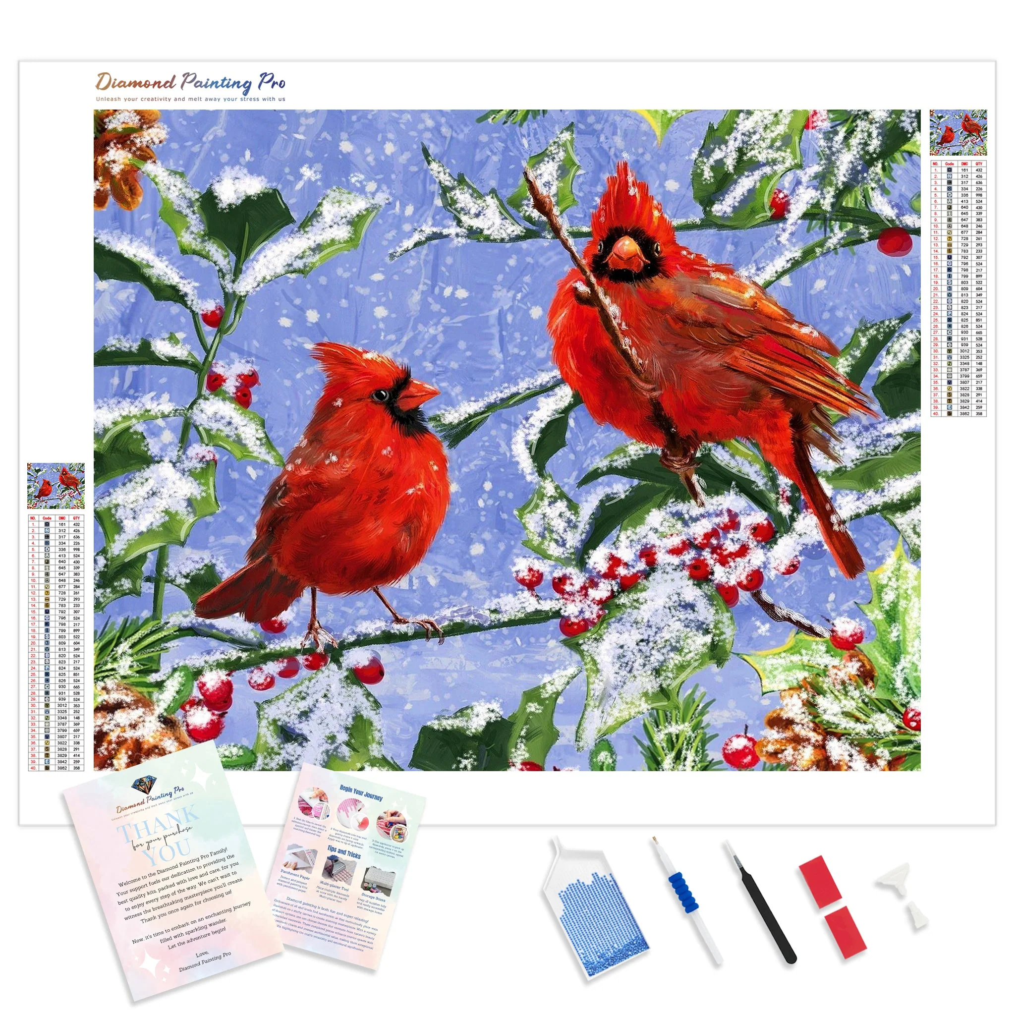 Cardinal Birds Couple | Diamond Painting