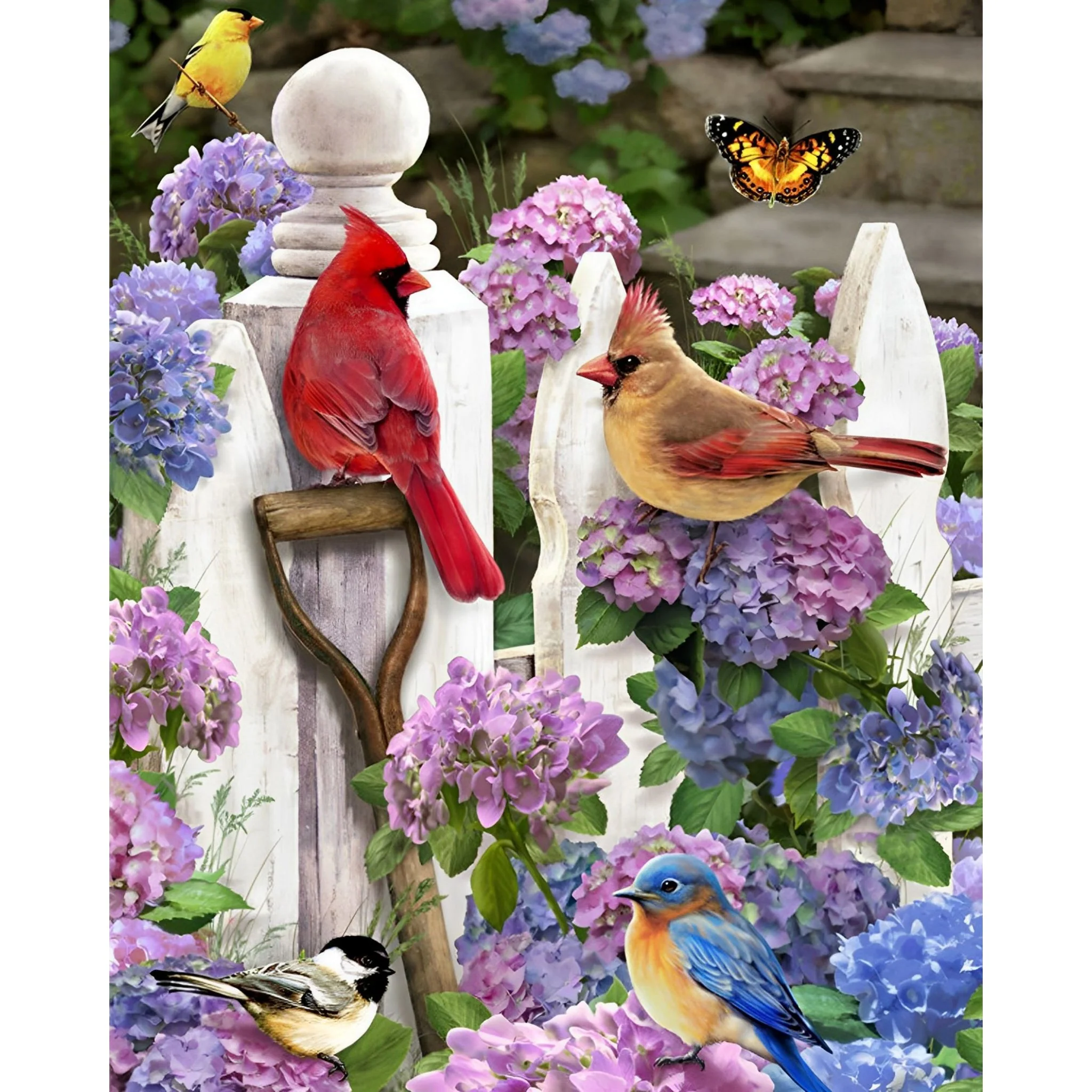 Landscape Birds Flower | Diamond Painting - Image 2