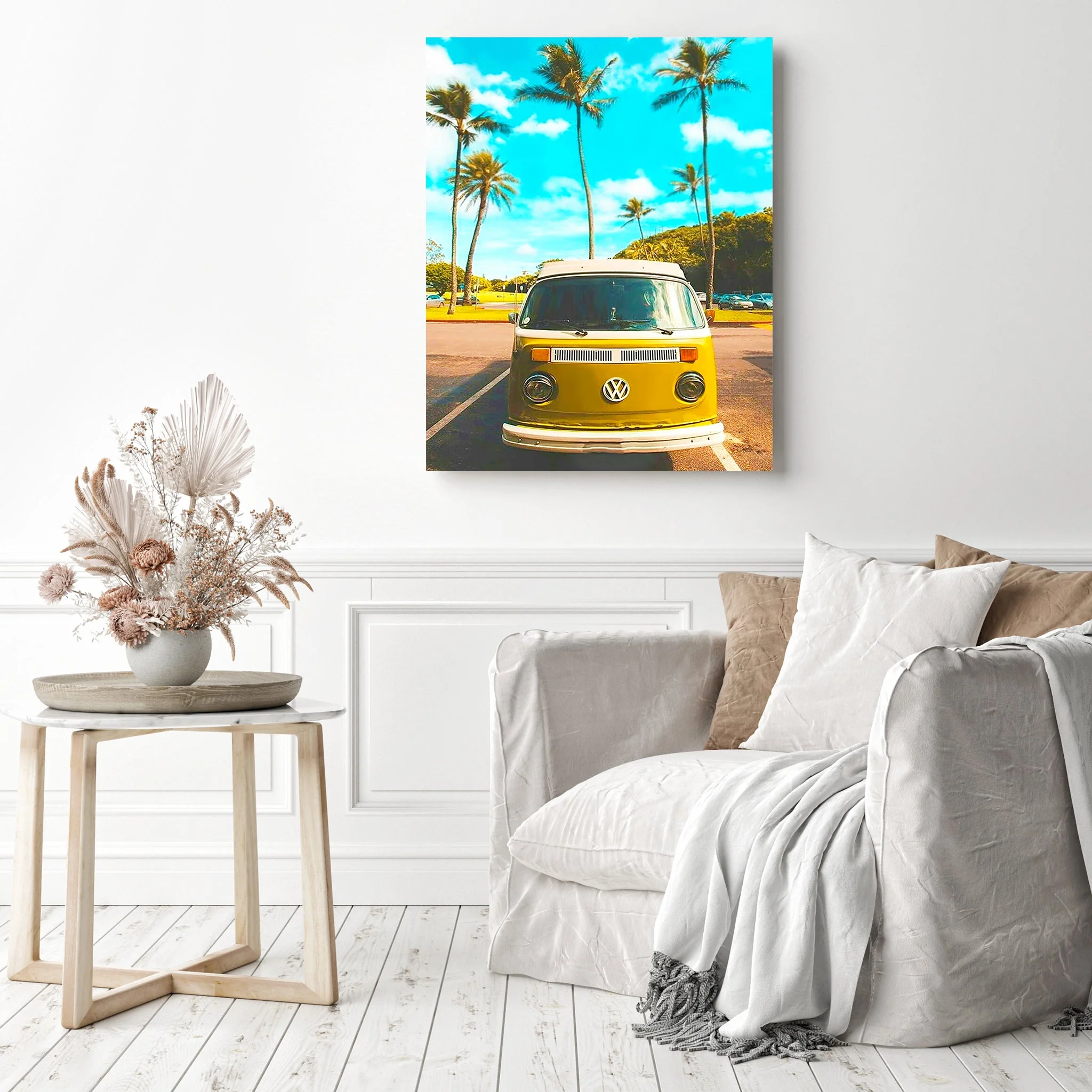 Yellow VW Old Car | Diamond Painting - Image 3
