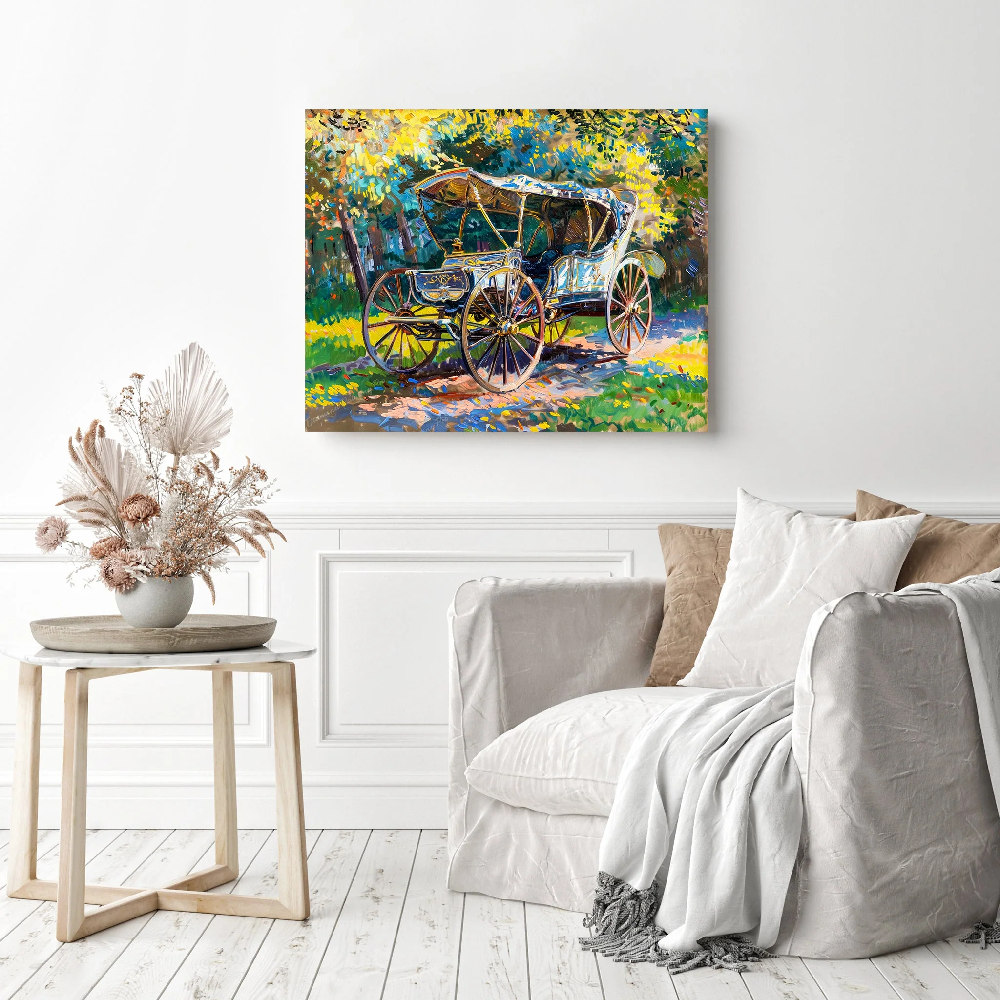 Sunlit Carriage Retreat | Diamond Painting - Image 3