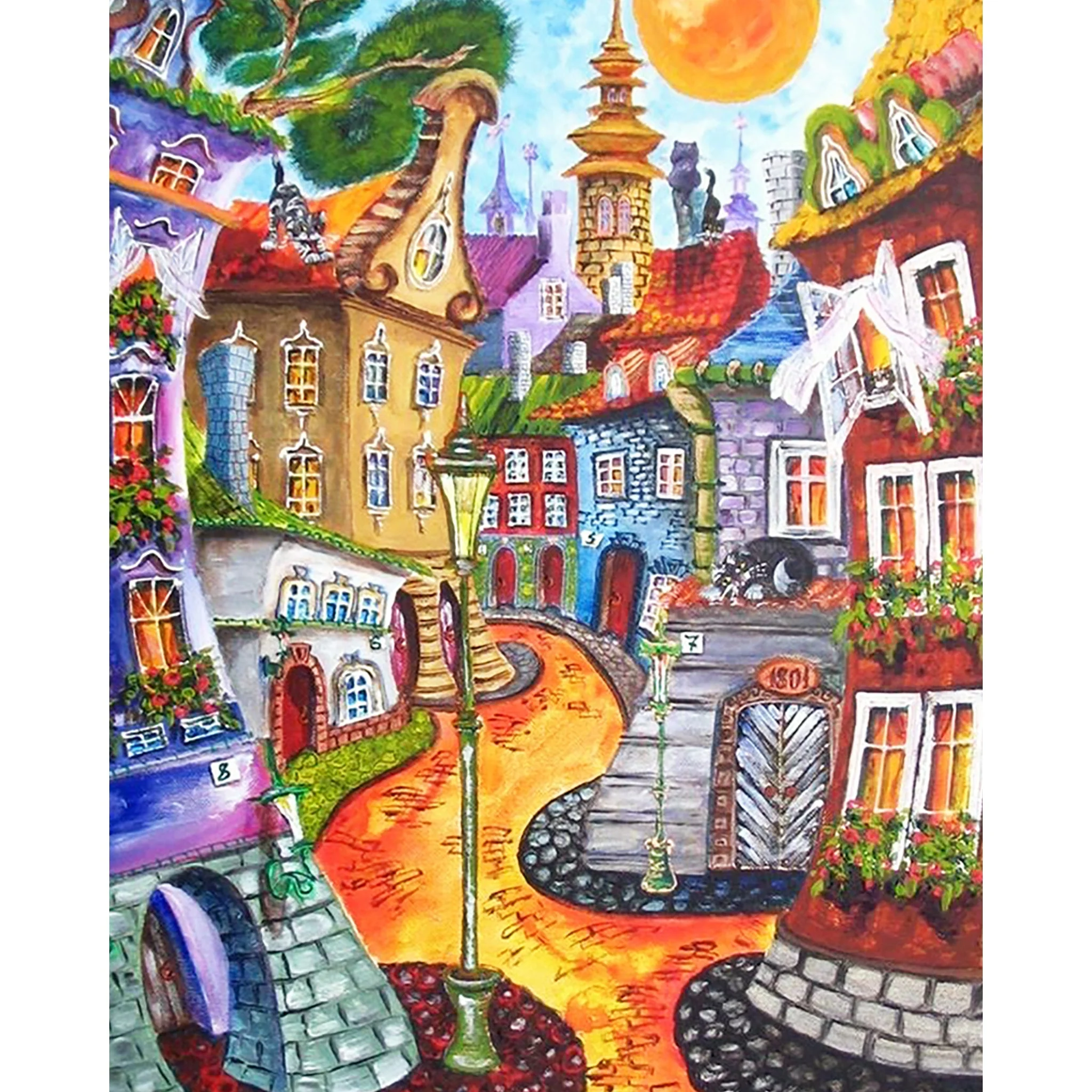 Cartoon Town | Diamond Painting - Image 2