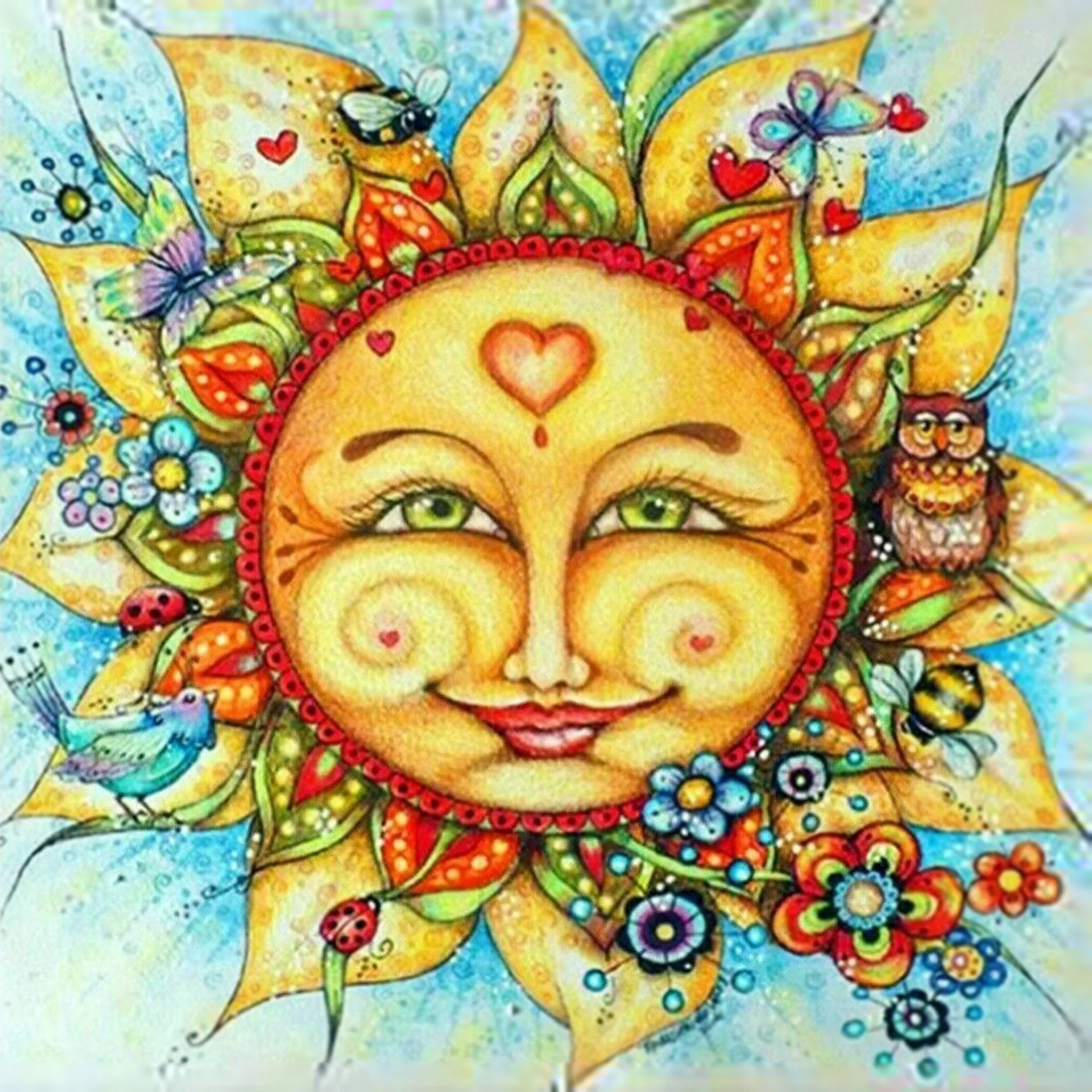 Cartoon Sun | Diamond Painting - Image 2