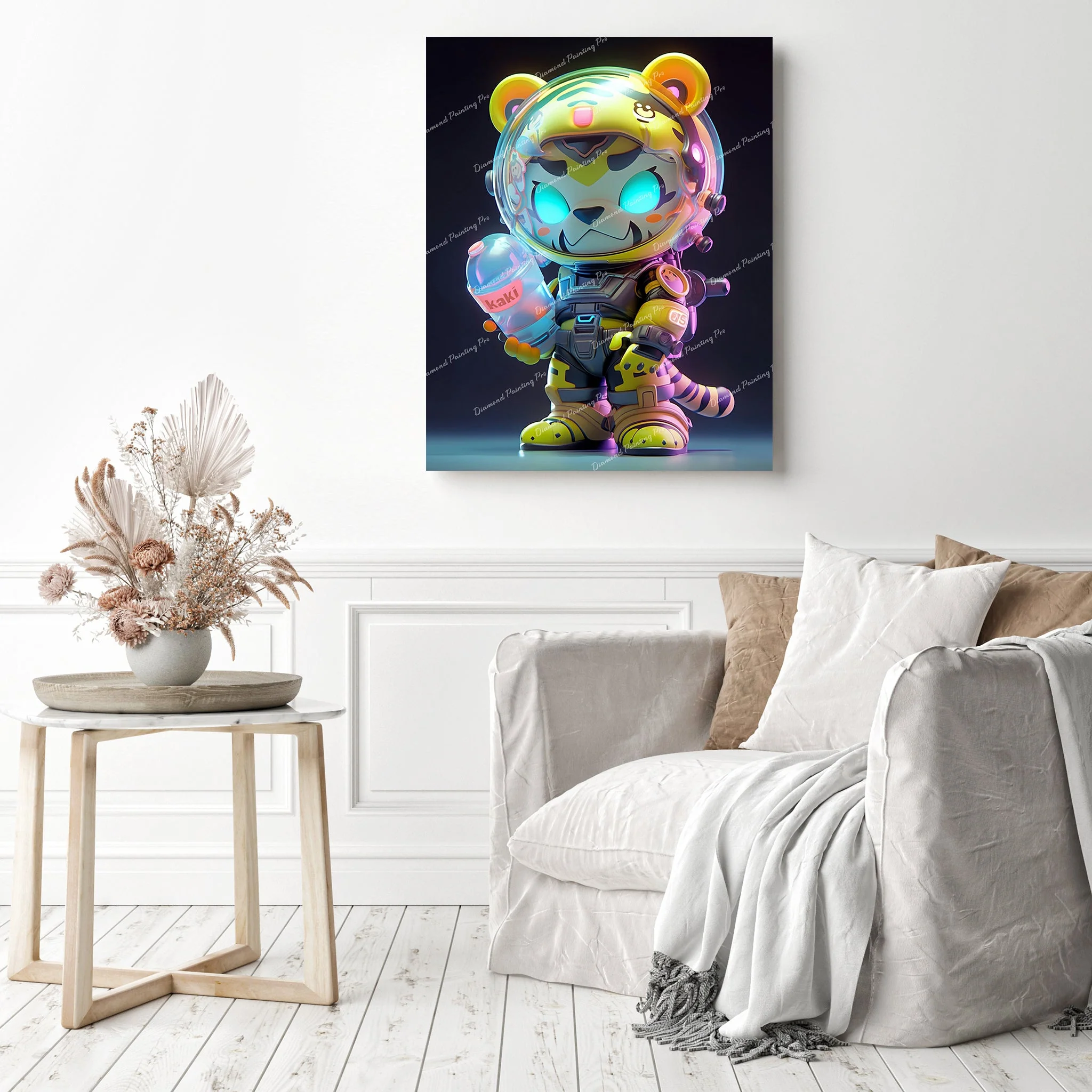 Neon Space Tiger Adventure | Diamond Painting - Image 3