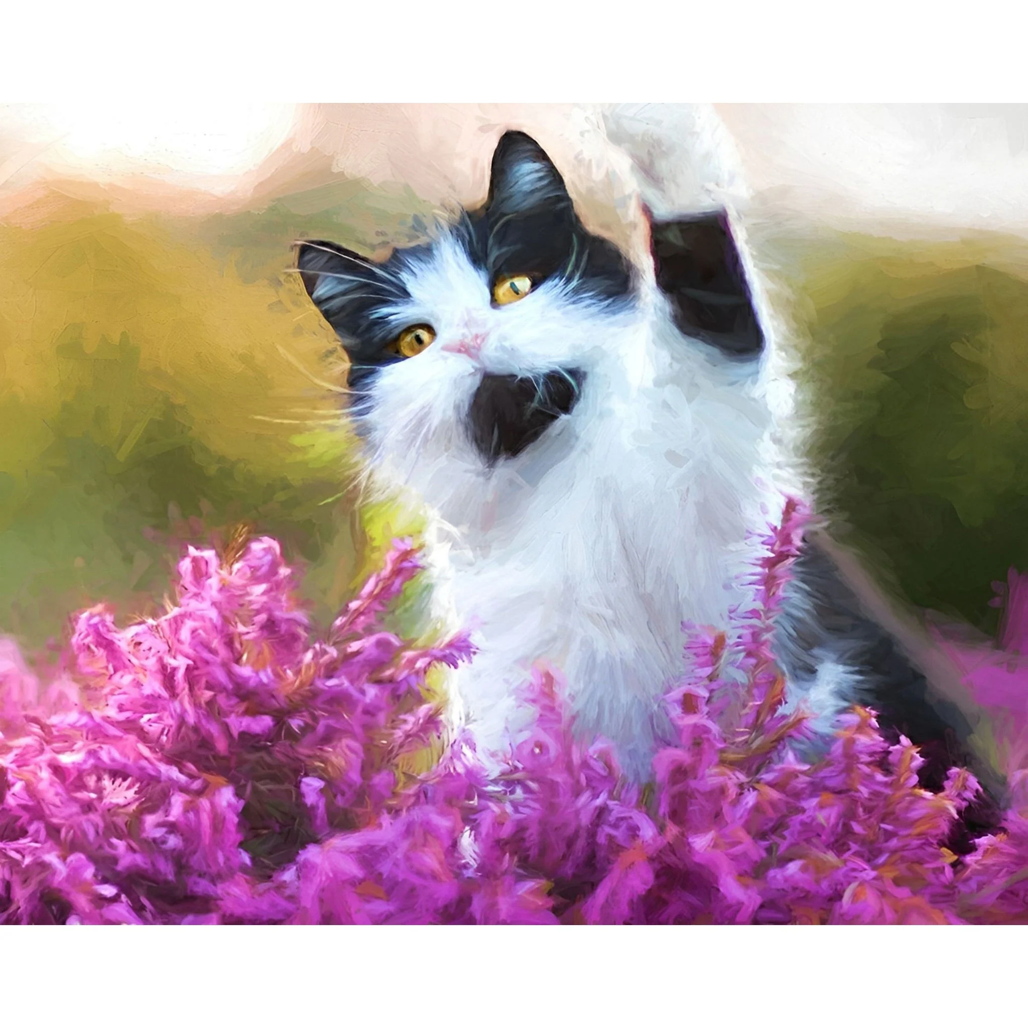 Black and White Cat | Diamond Painting - Image 2