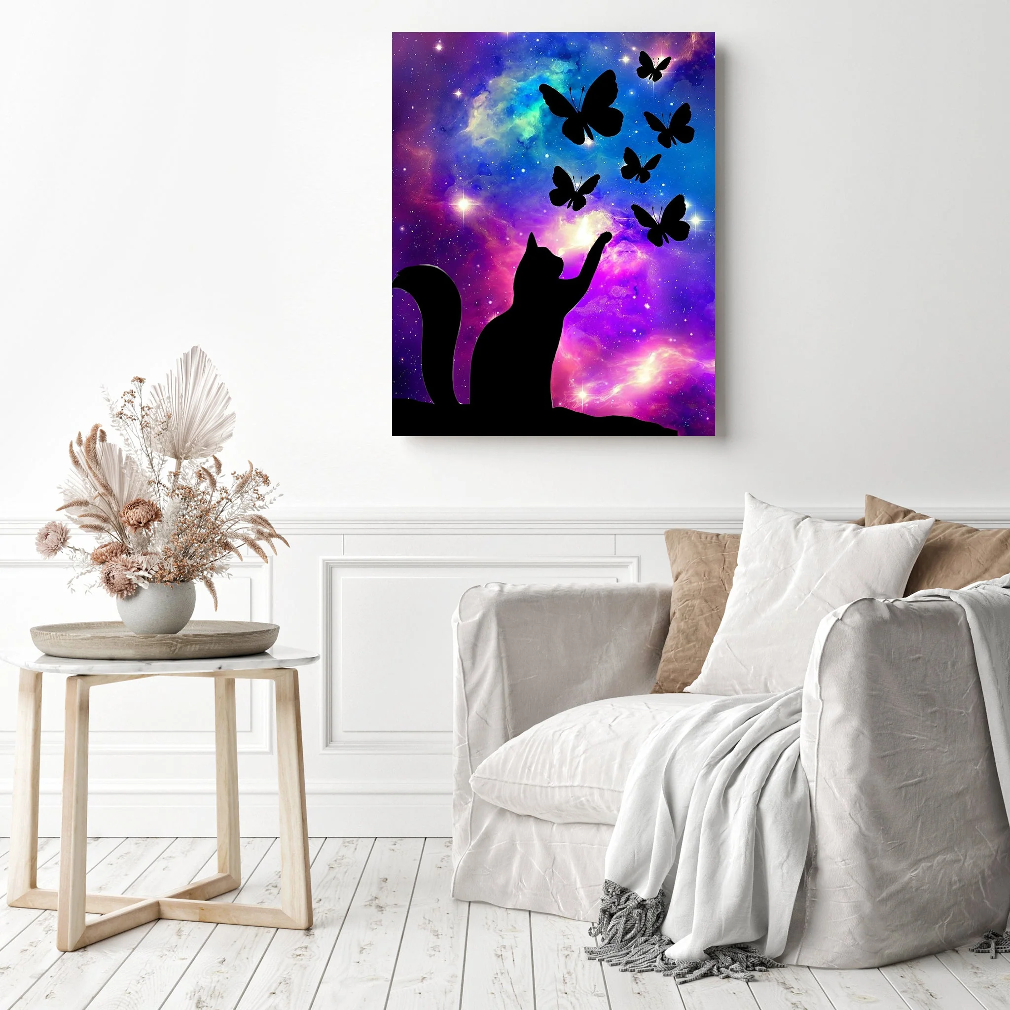 Cat with Butterfly | Diamond Painting - Image 3