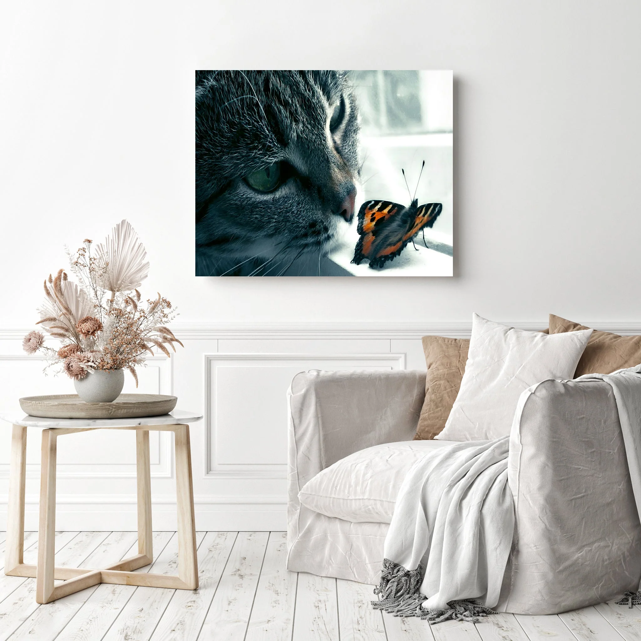 Cat and Butterfly | Diamond Painting - Image 3