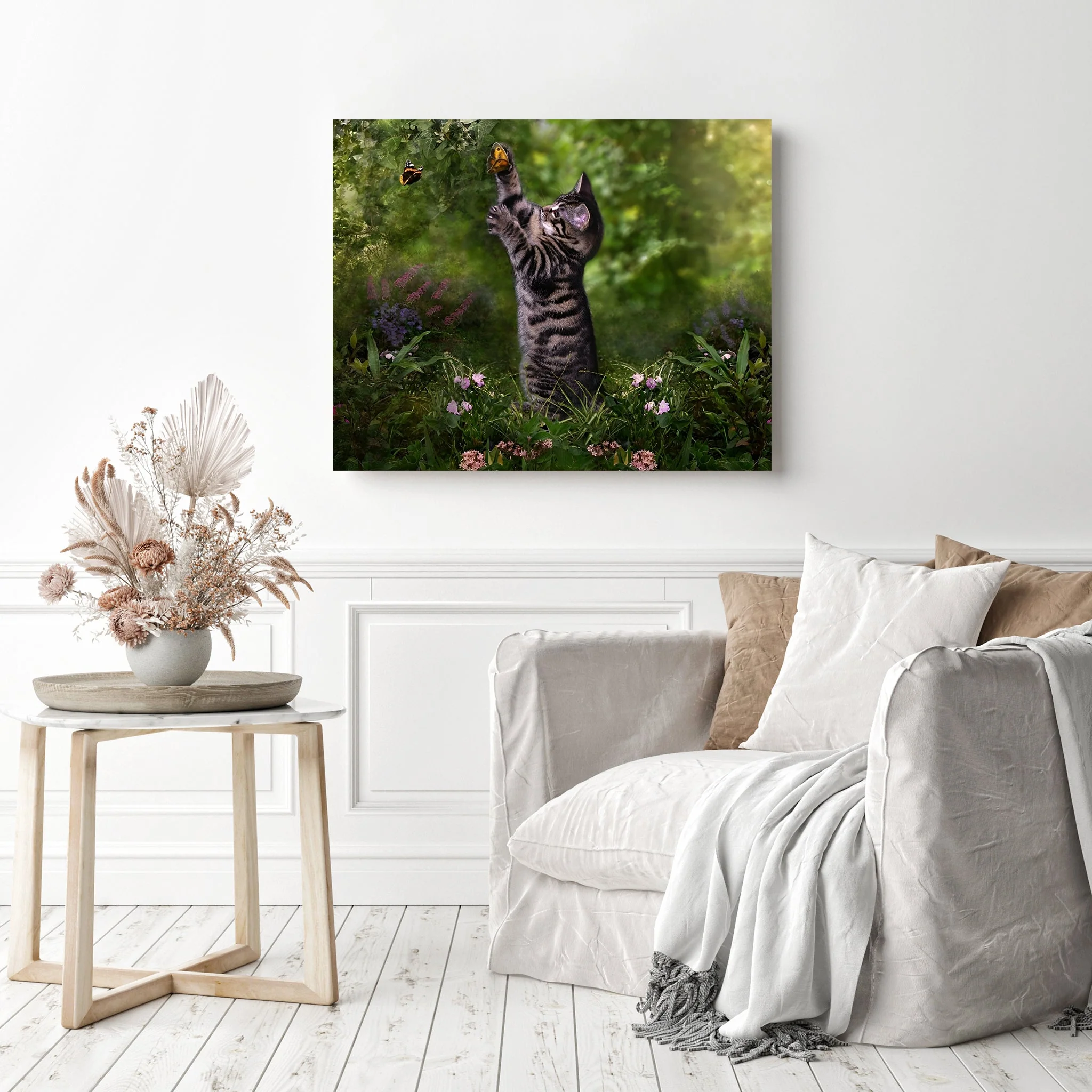 Cat with Butterflies | Diamond Painting - Image 3