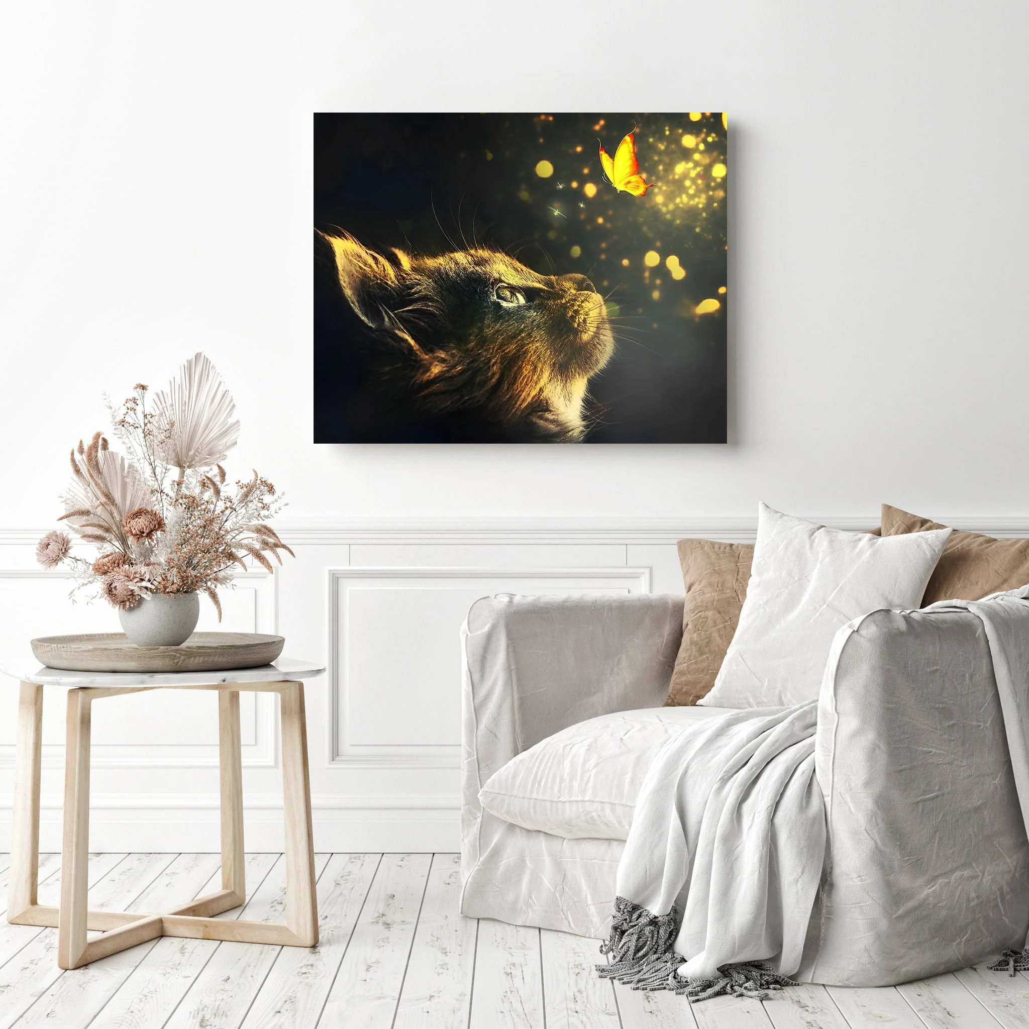 Neon Cat & Butterfly | Diamond Painting - Image 3