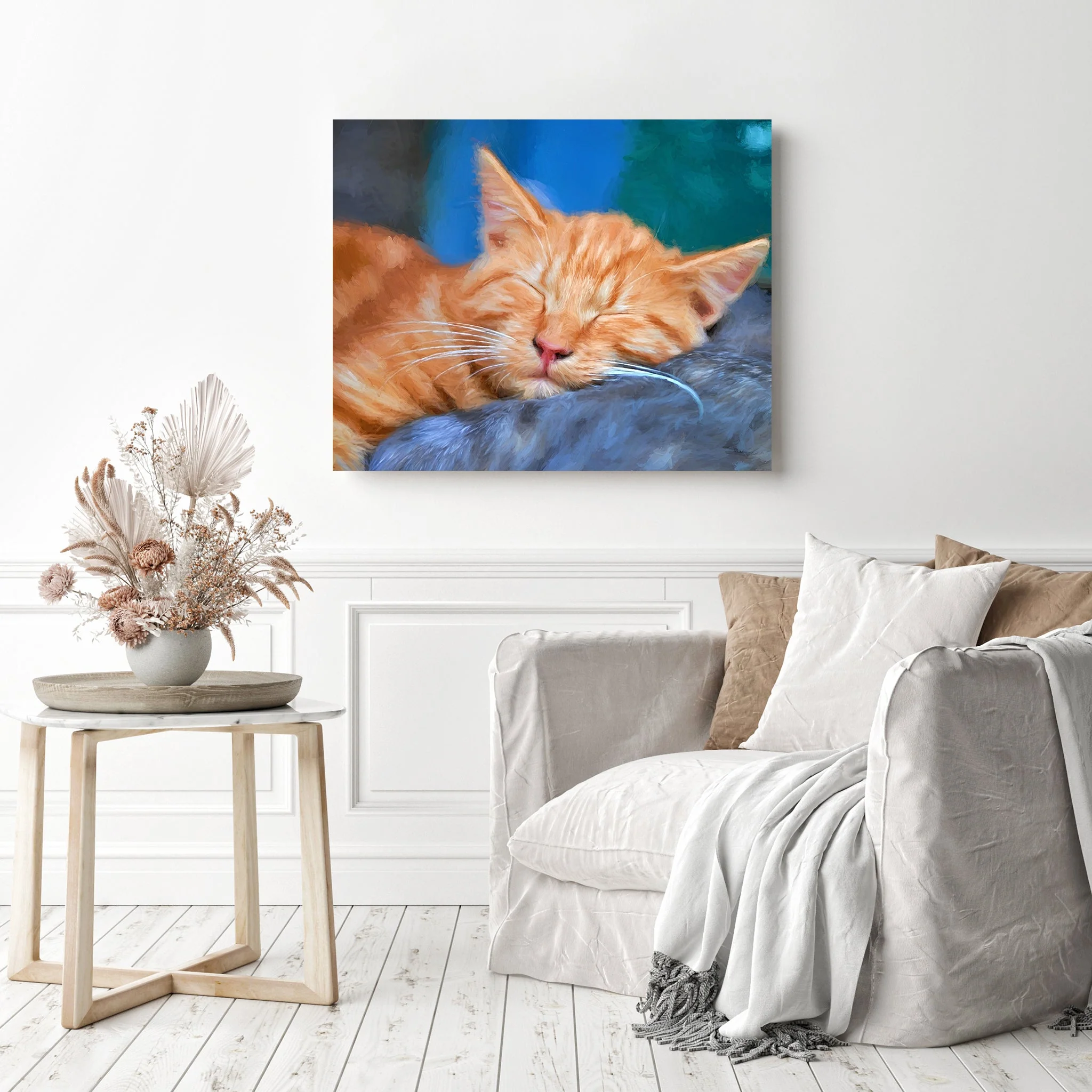Sleeping Orange Tabby Cat | Diamond Painting - Image 3