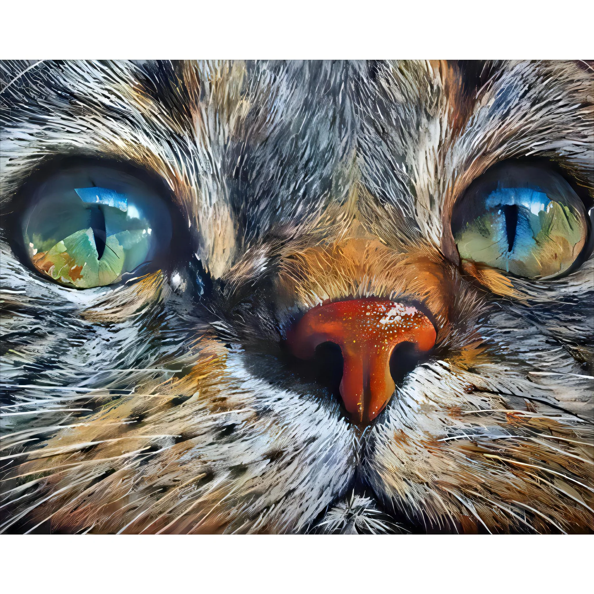 Close-up Cat's Galaxical Eyes | Diamond Painting - Image 2