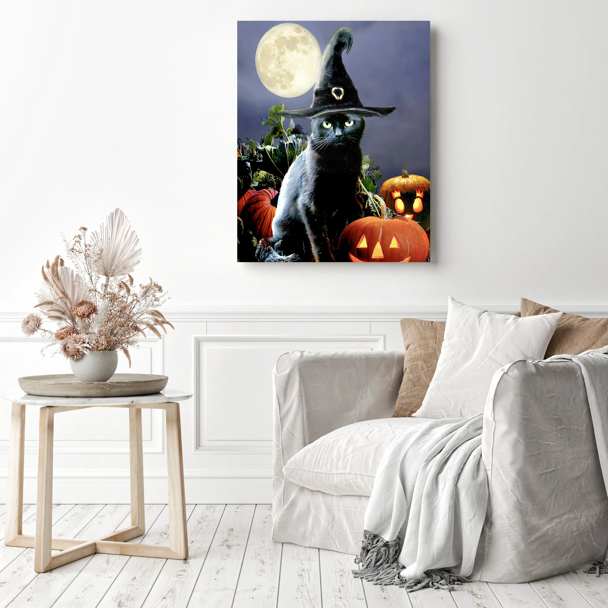 Witchy Black Halloween Cat | Diamond Painting - Image 3
