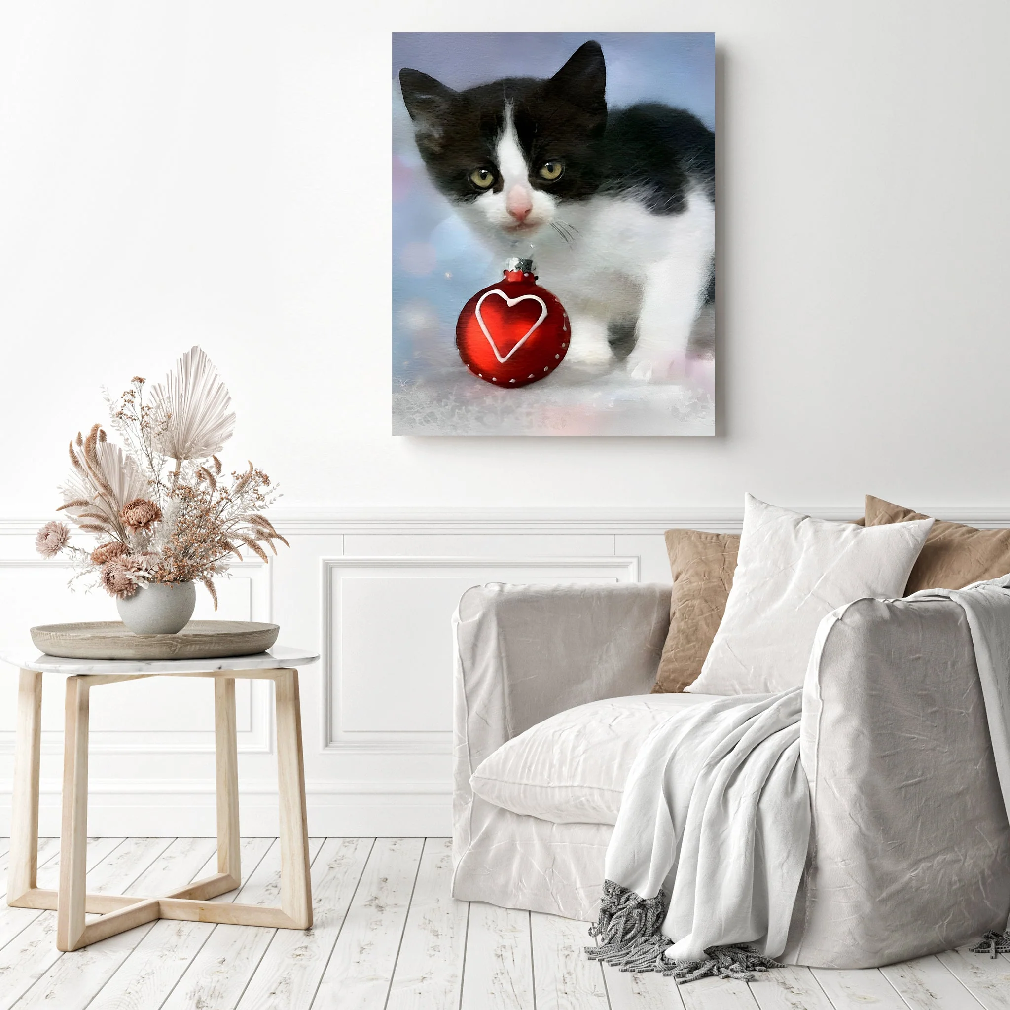 Christmas Kitty Watercolor | Diamond Painting - Image 3
