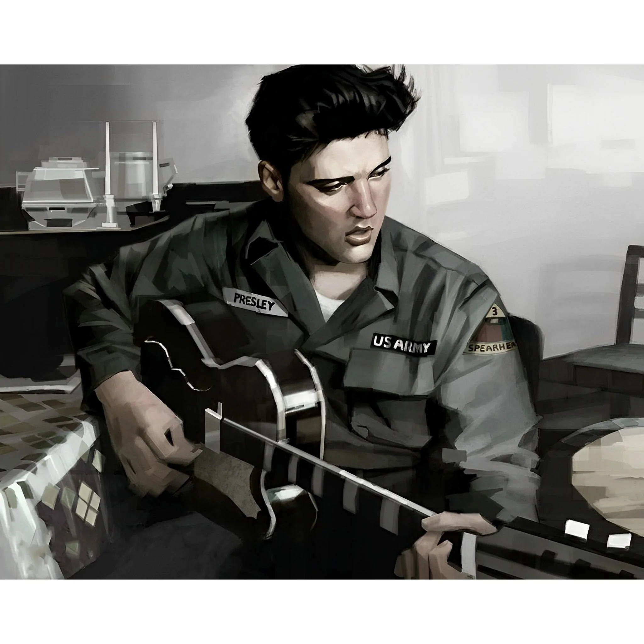 Elvis Presley and Guitar | Diamond Painting - Image 2