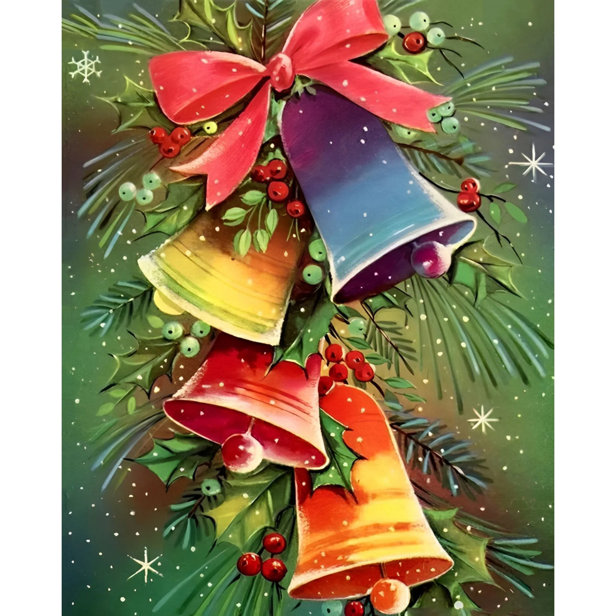 Colorful Christmas Bells | Diamond Painting - Image 2