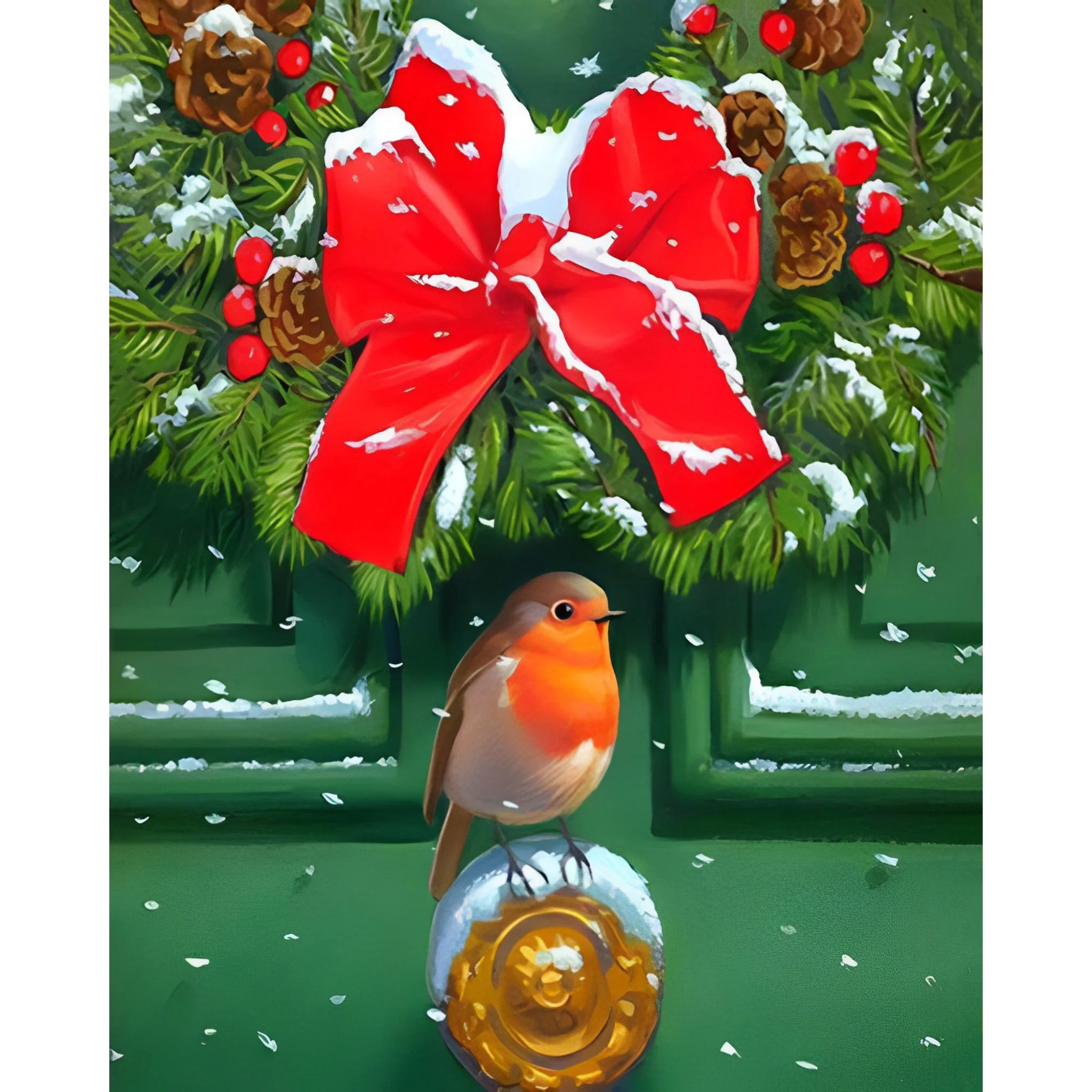 Christmas Wreath Ribbon | Diamond Painting - Image 2